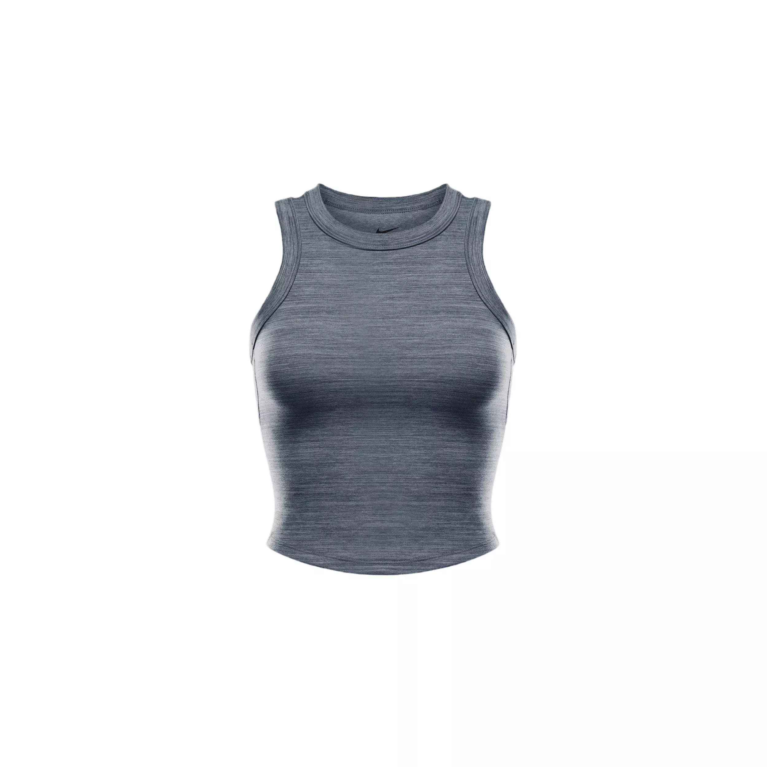 Nike Women's One Fitted Dri-FIT Cropped Tank Top - Grey - GREY