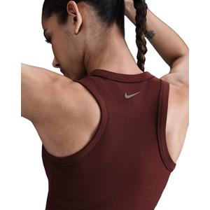 Nike Women's One Fitted Dri-FIT Cropped Tank Top -Burgundy