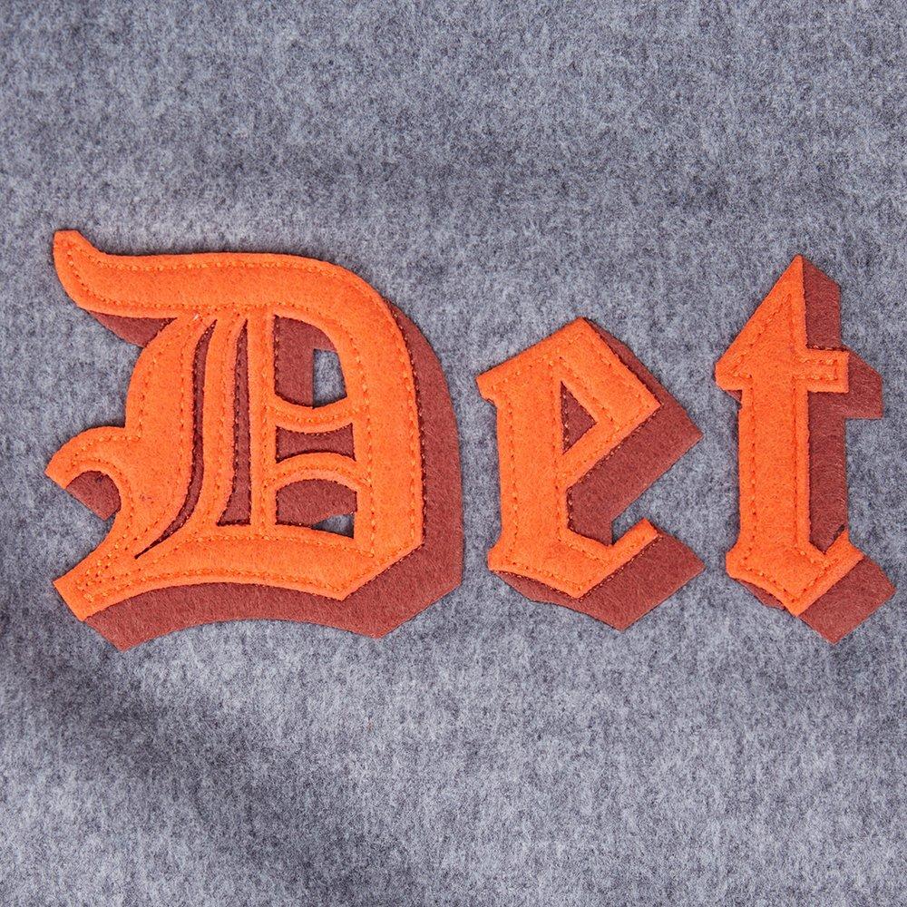 Pro Standard Men's MLB Detroit Tigers Old English Rib Wool Varsity Jacket -Grey/White - GREY/WHITE Thumbnail View 5