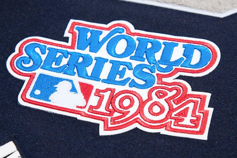 Pro Standard Men's MLB Detroit Tigers Mashup Rib Wool Varsity Jacket - Navy/Orange - NAVY/ORANGE Thumbnail View 6