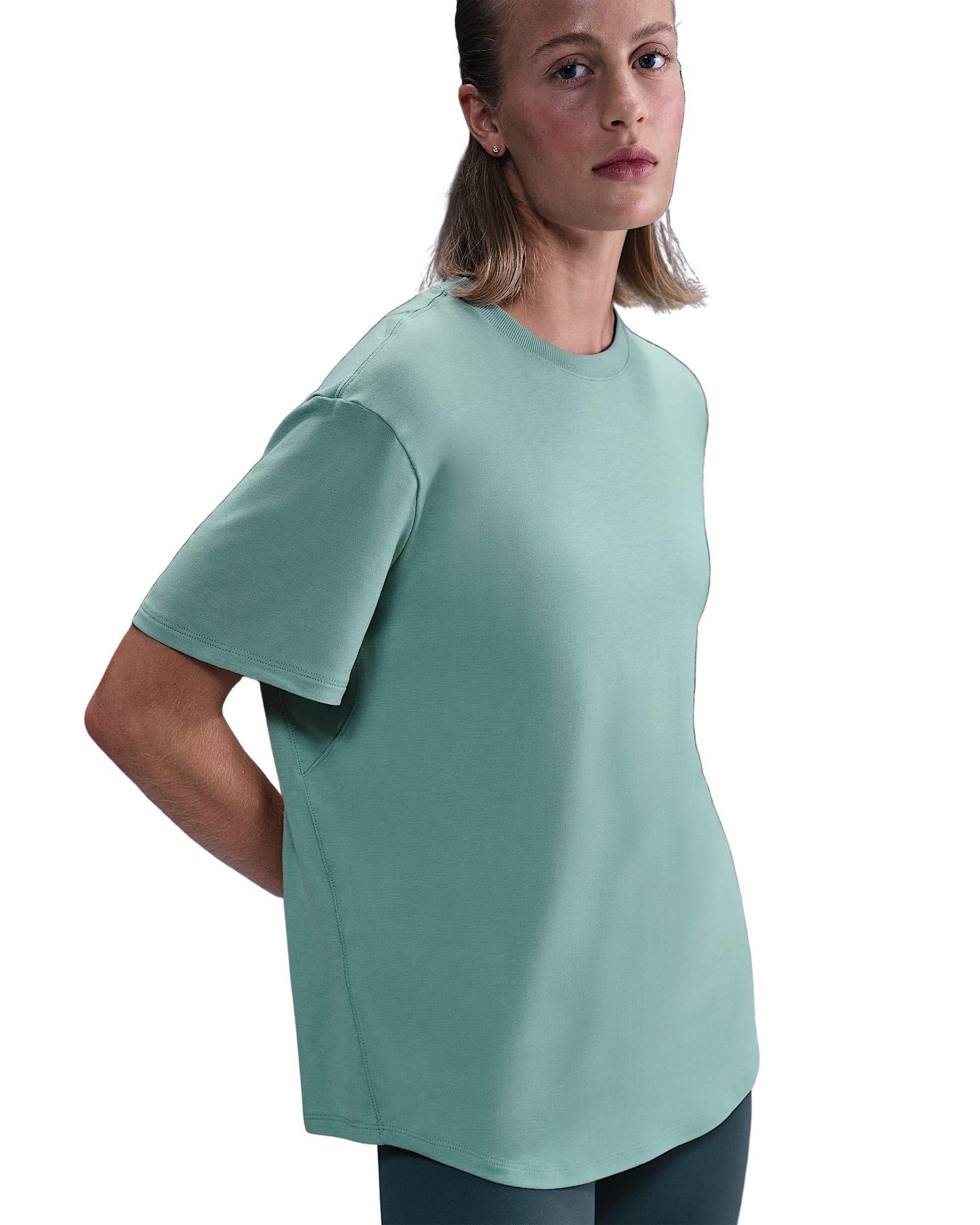 Nike Women's One Relaxed Dri-FIT Short-Sleeve Top - Green - GREEN Thumbnail View 1