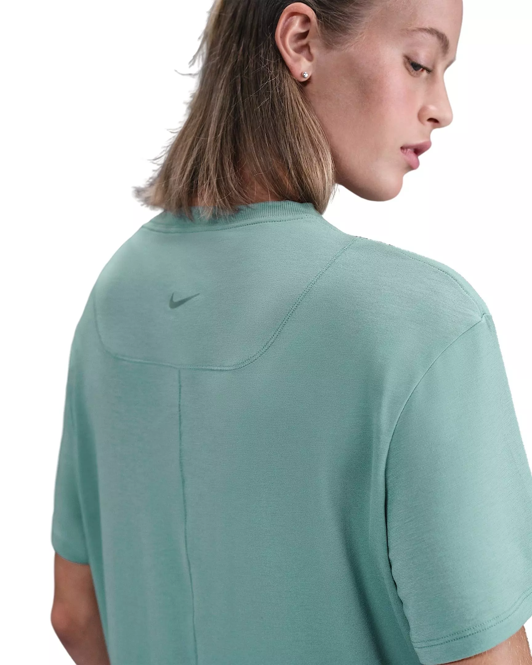 Nike Women's One Relaxed Dri-FIT Short-Sleeve Top - Green - GREEN