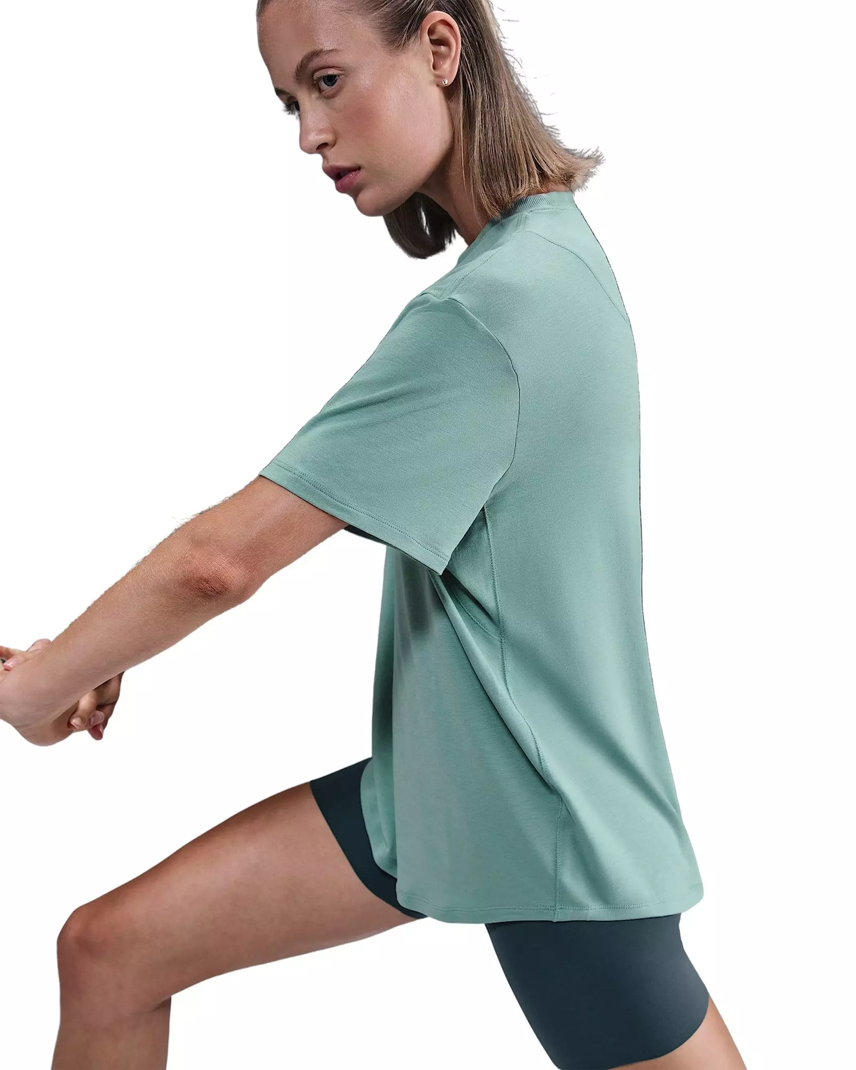 Nike Women's One Relaxed Dri-FIT Short-Sleeve Top -Green - GREEN