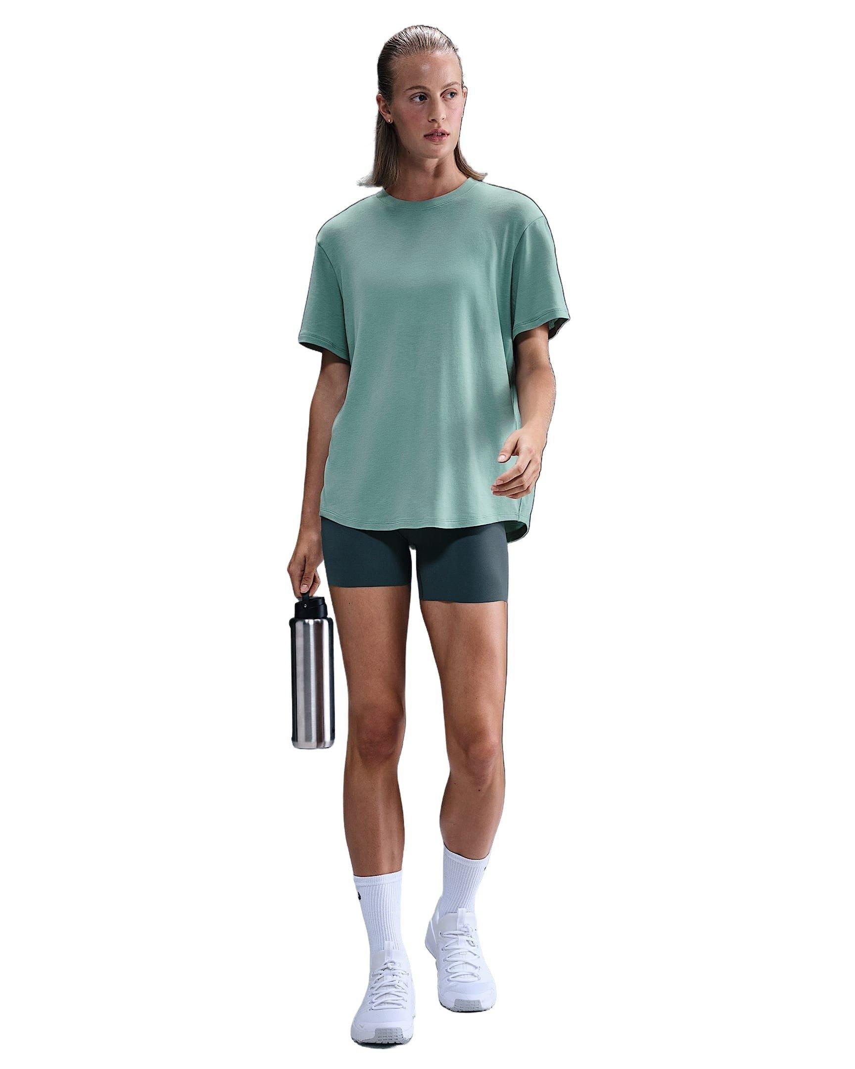 Nike Women's One Relaxed Dri-FIT Short-Sleeve Top - Green - GREEN Thumbnail View 4