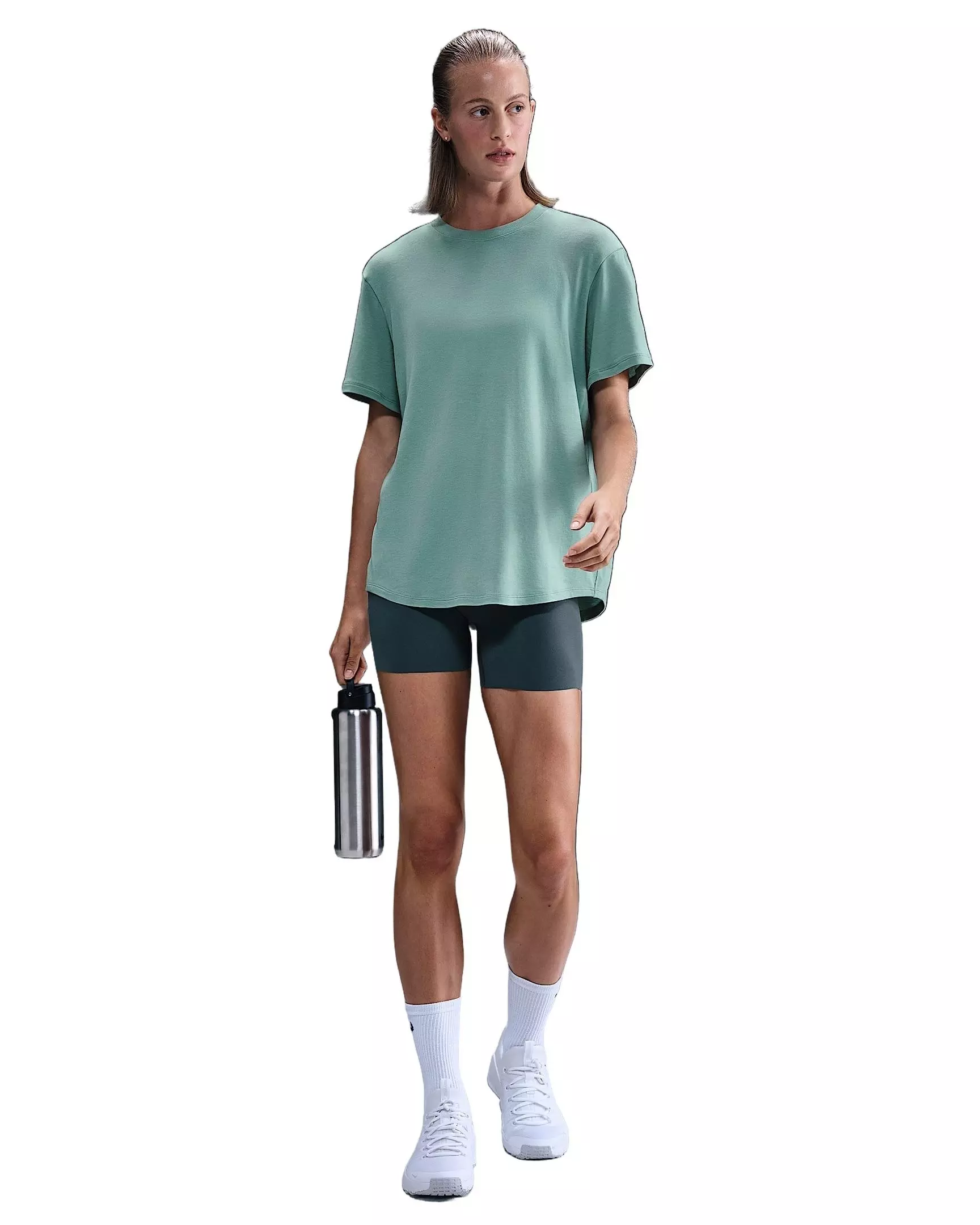 Nike Women's One Relaxed Dri-FIT Short-Sleeve Top -Green - GREEN