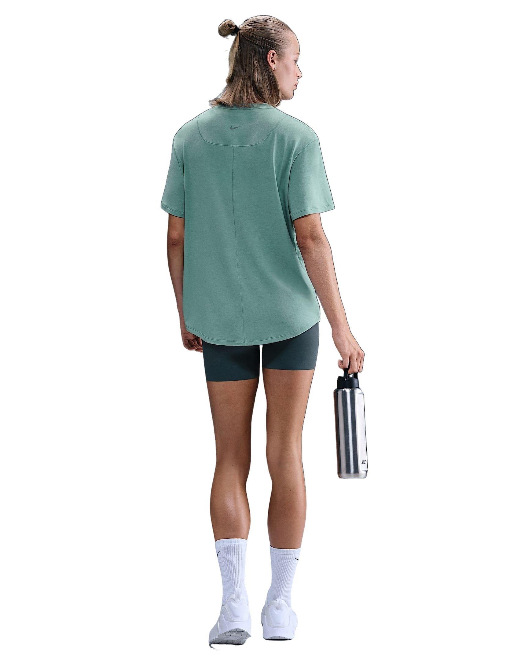 Nike Women's One Relaxed Dri-FIT Short-Sleeve Top -Green - GREEN Thumbnail View 5