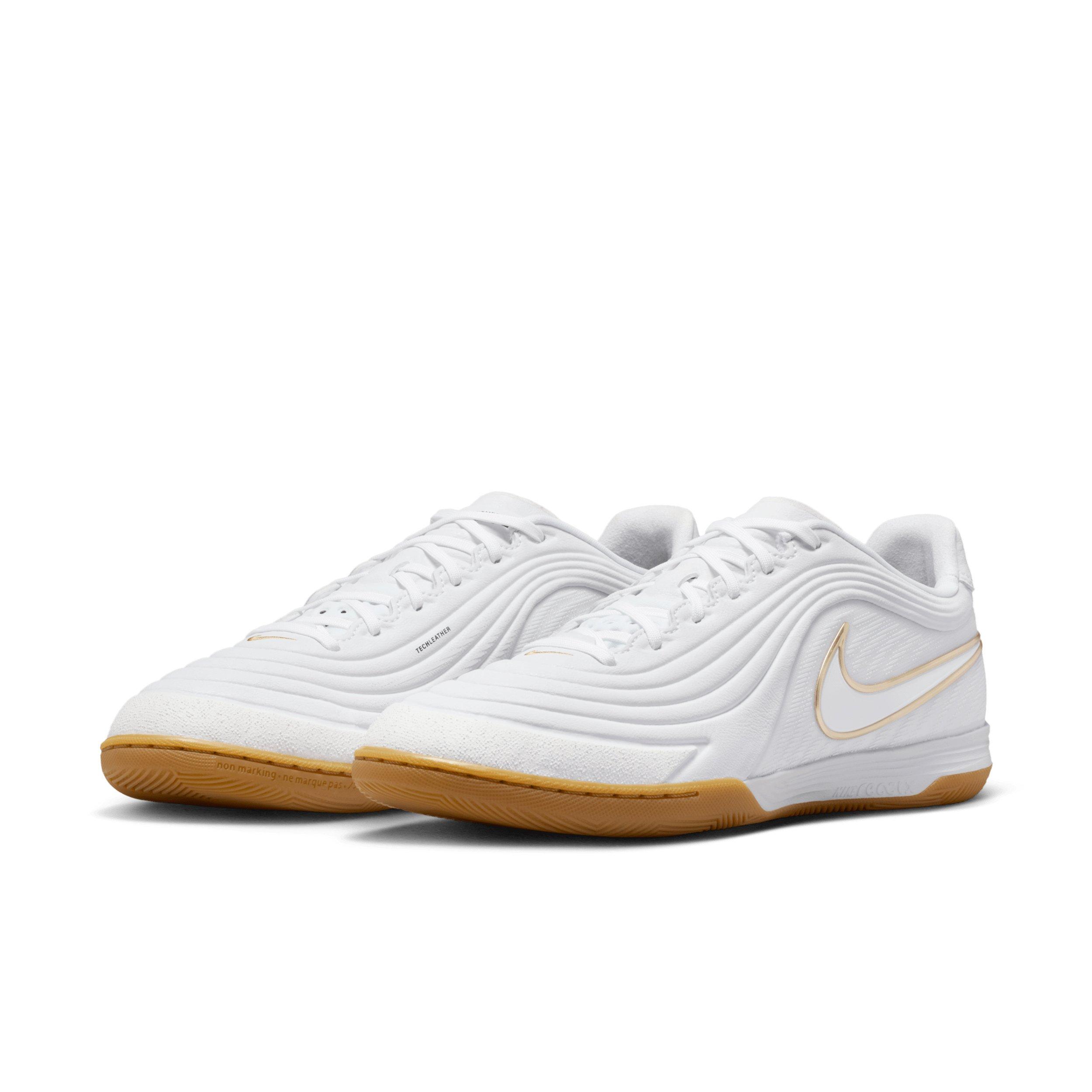 Nike Tiempo Reactgato IC "White/Metallic Gold" Men's Soccer Shoe - WHITE/GOLD Thumbnail View 3