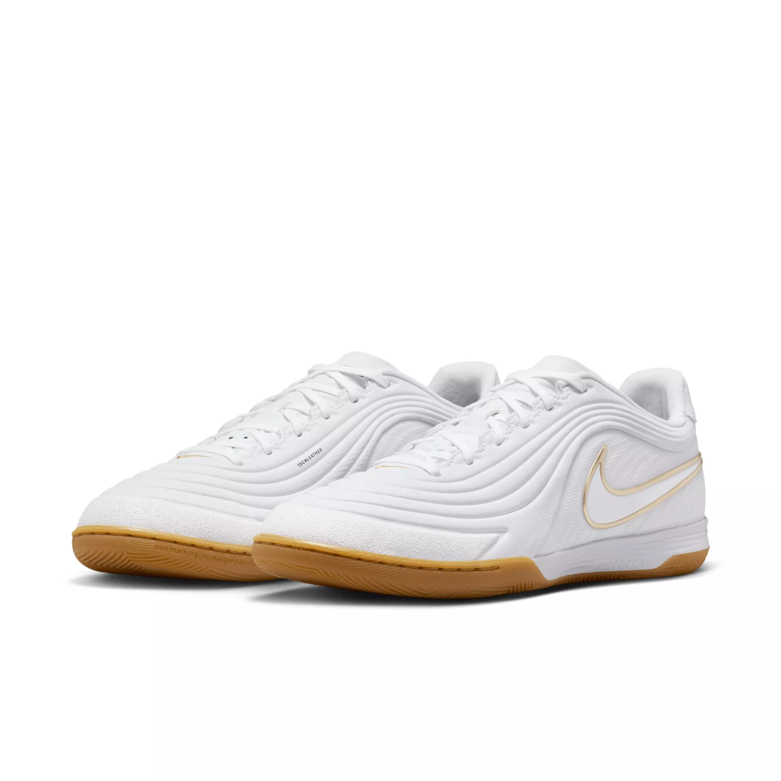 Nike Tiempo Reactgato IC "White/Metallic Gold" Men's Soccer Shoe - WHITE/GOLD