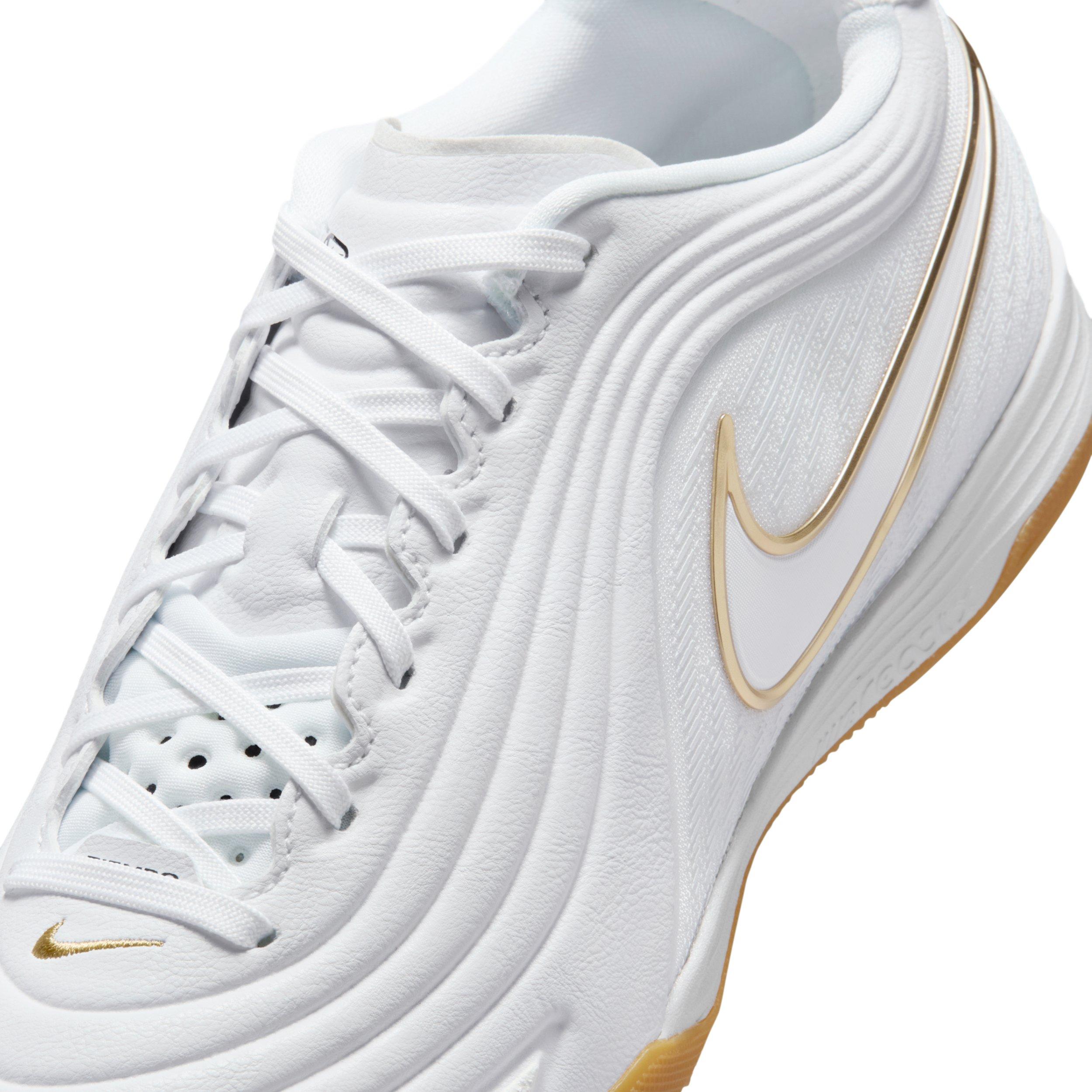 Nike Tiempo Reactgato IC "White/Metallic Gold" Men's Soccer Shoe - WHITE/GOLD Thumbnail View 7