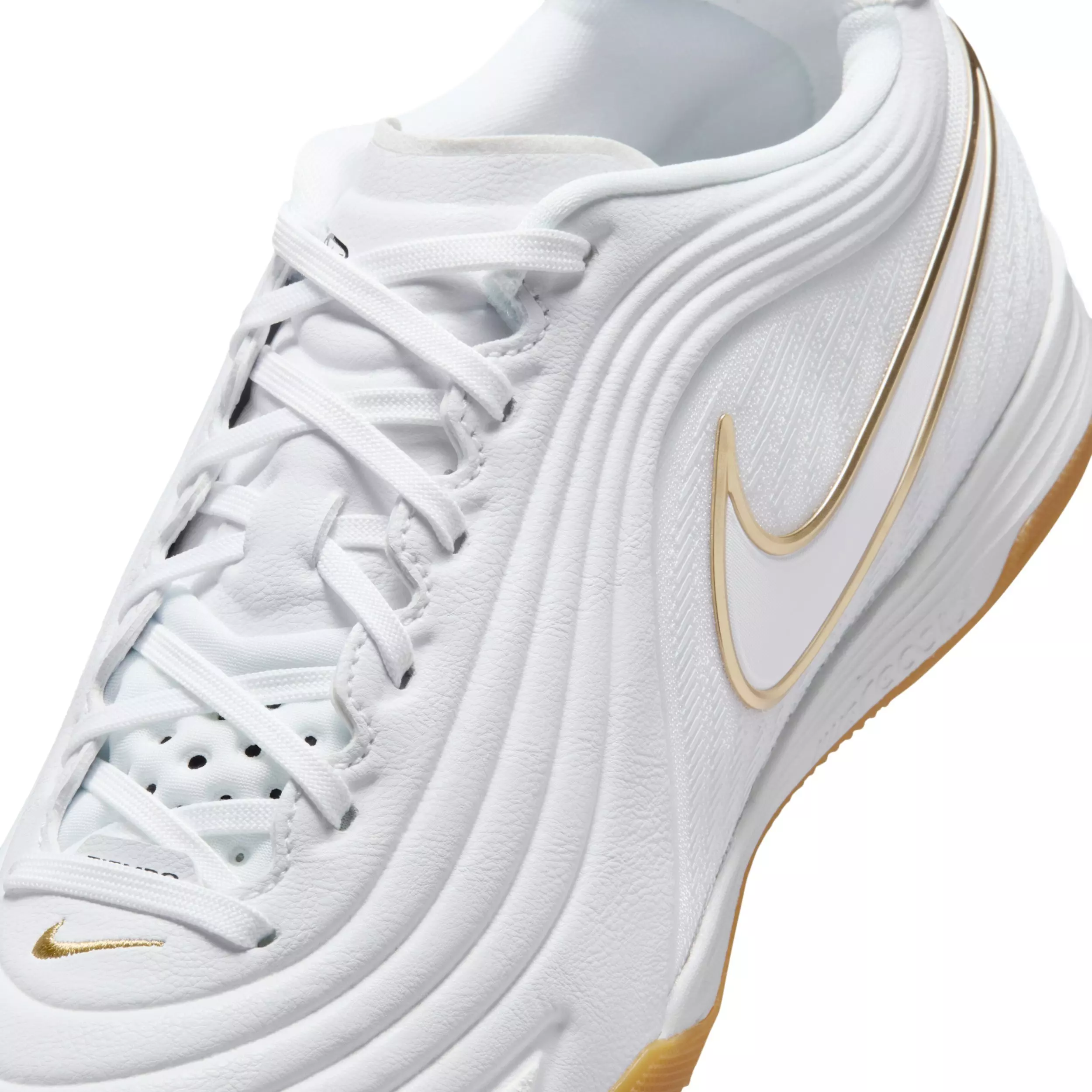 Nike Tiempo Reactgato IC "White/Metallic Gold" Men's Soccer Shoe - WHITE/GOLD