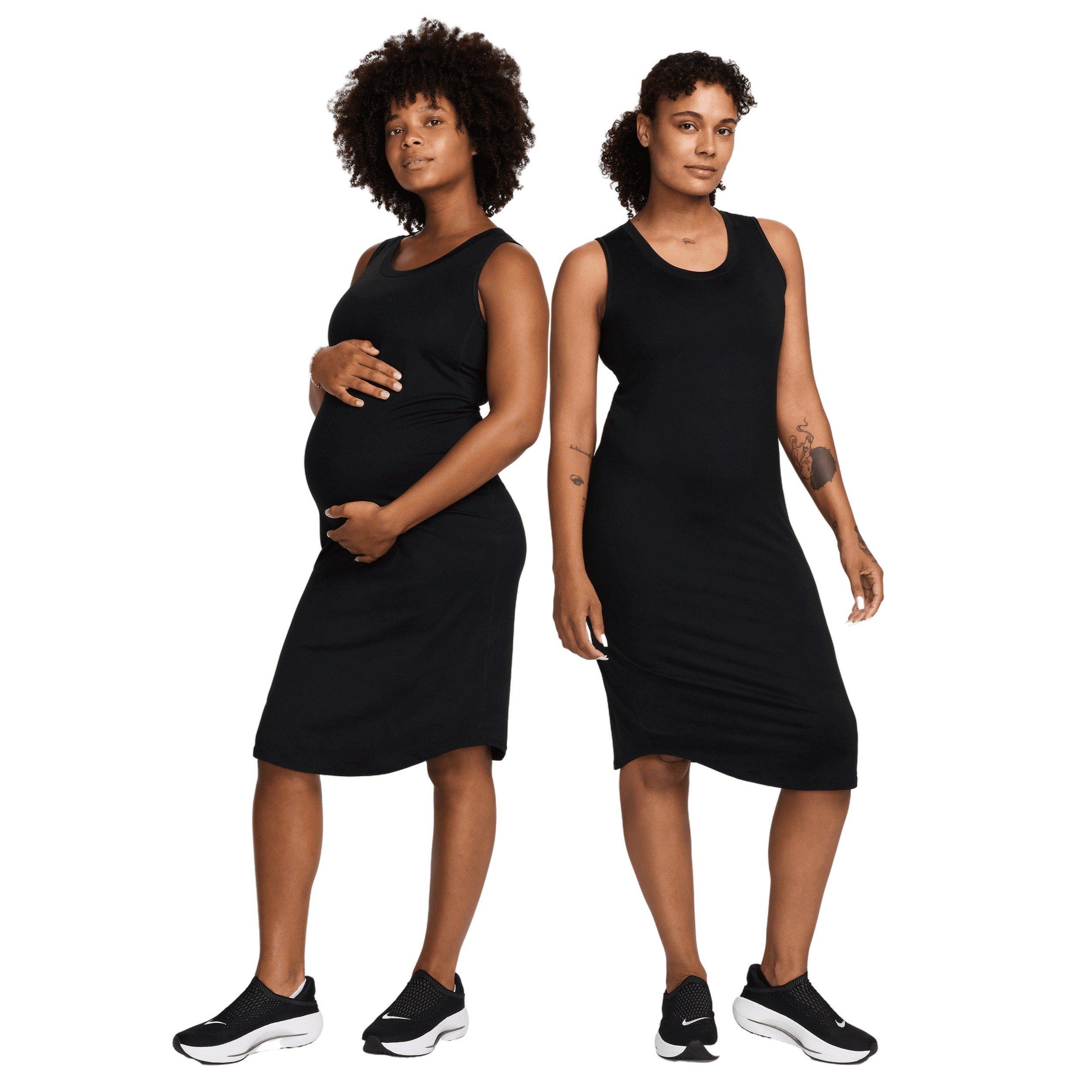 Nike Women's Dri-FIT Slim-Fit Knit Maternity Dress -Black - BLACK Thumbnail View 5