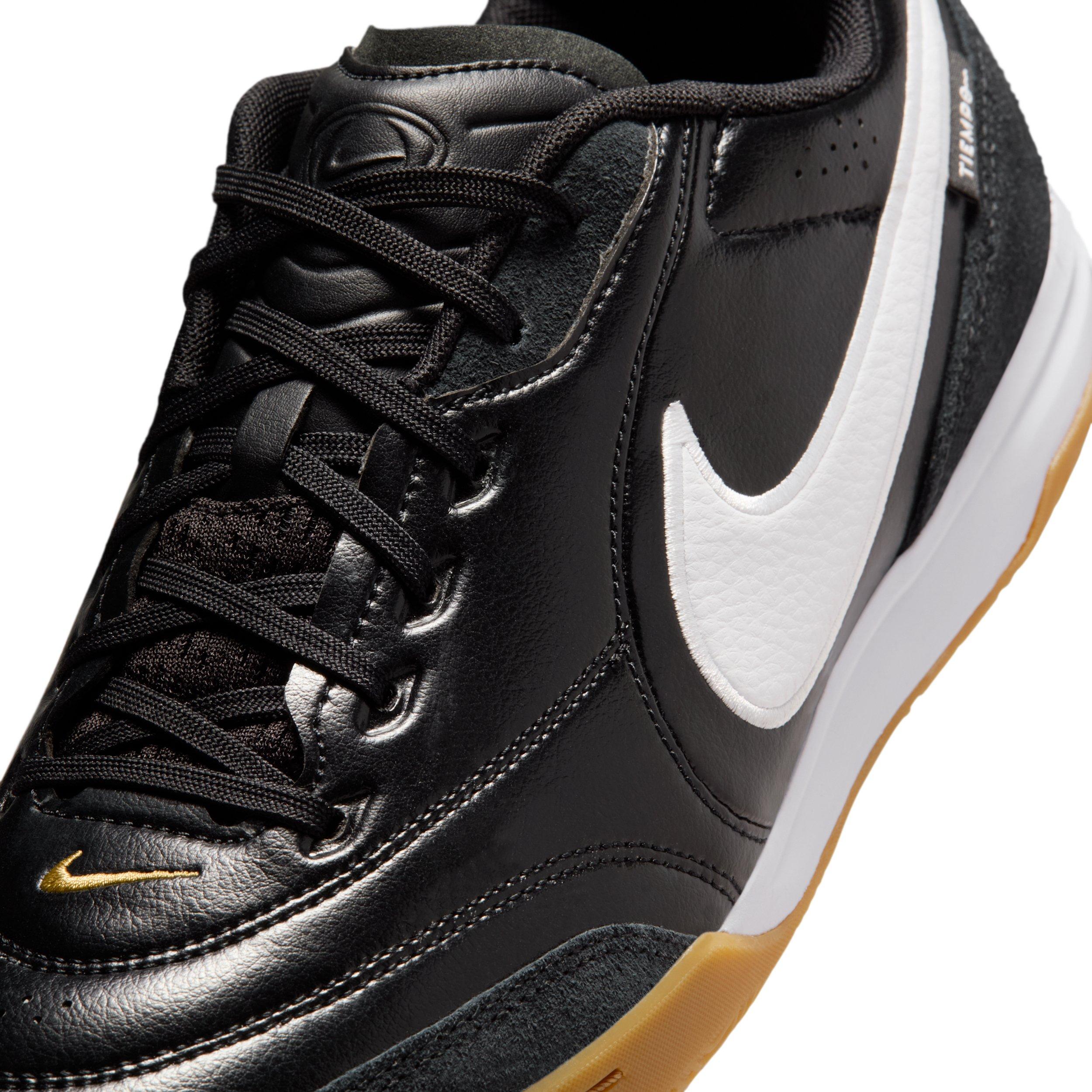 Nike Tiempo Streetgato IC "Black/White" Men's Soccer Shoe - BLACK/WHITE Thumbnail View 7