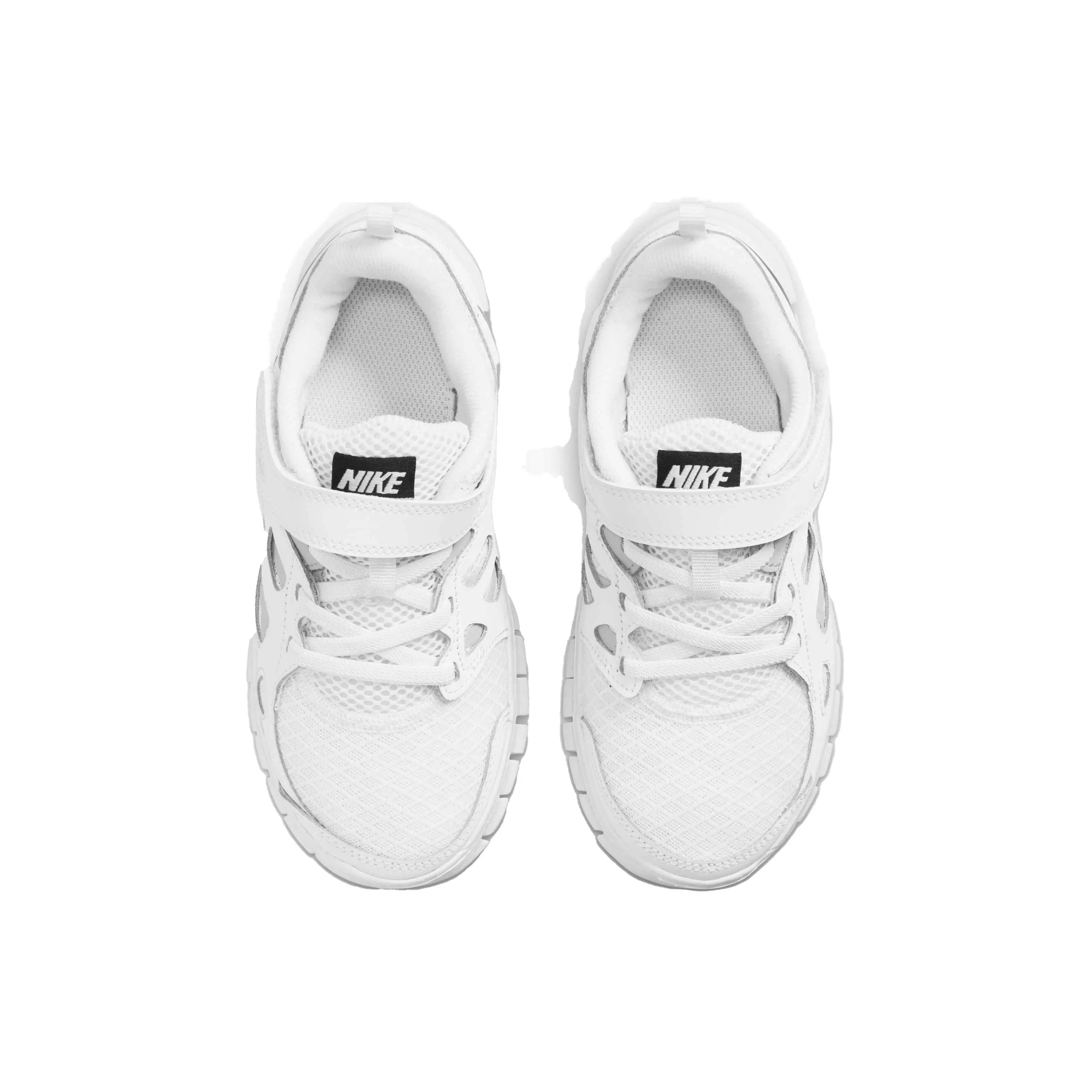 Nike Free Run 2 "White/Wolf Grey/Black" Preschool Boys' Shoe - WHITE