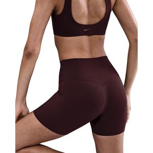 Nike Women's Zenvy Gentle-Support High-Waisted 5" Biker Shorts -Burgundy