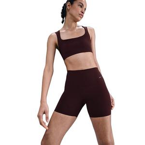 Nike Women's Zenvy Gentle-Support High-Waisted 5" Biker Shorts -Burgundy