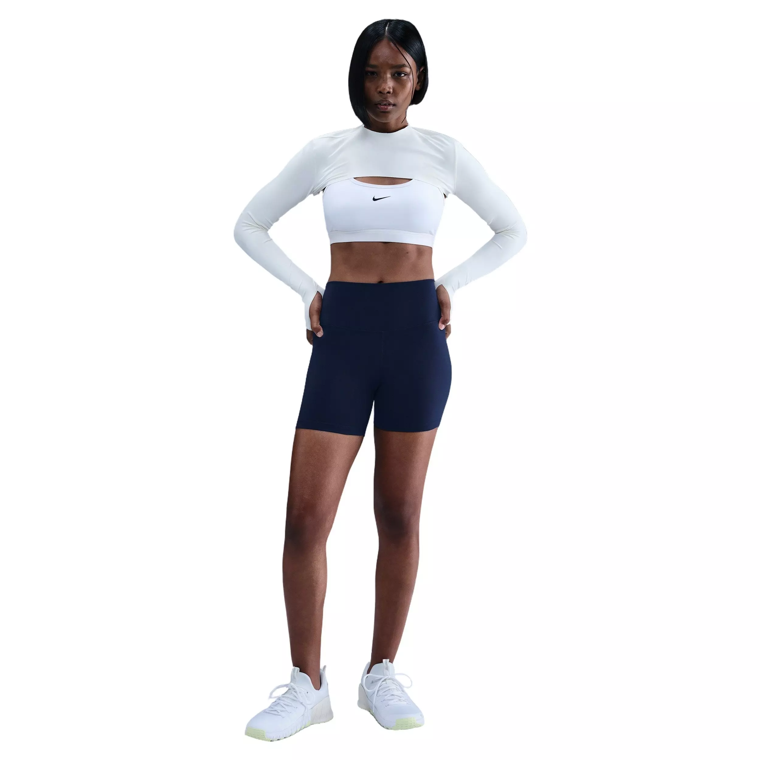 Nike Women's One High-Waisted 5" Biker Shorts -Navy - NAVY