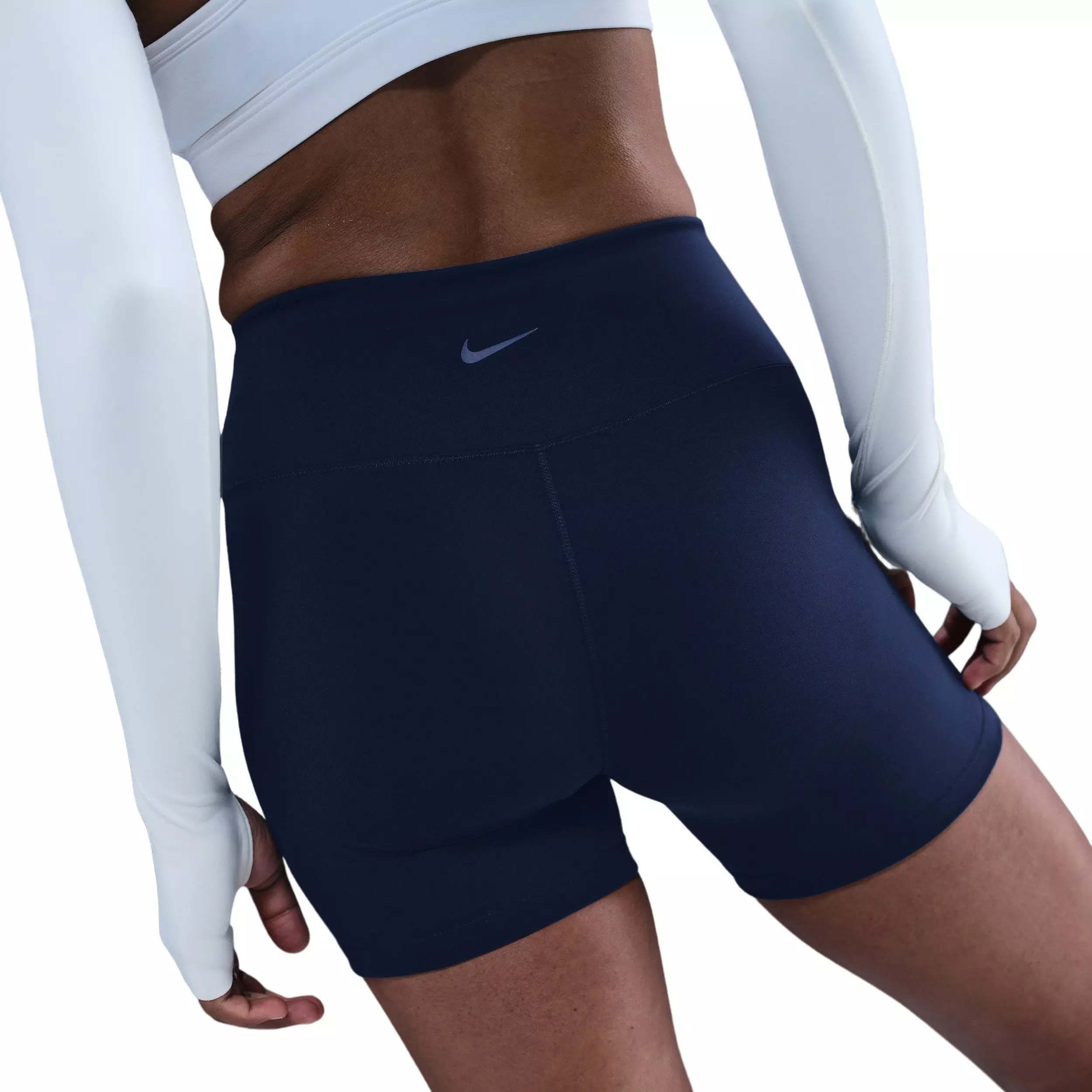 Nike Women's One High-Waisted 5" Biker Shorts -Navy - NAVY