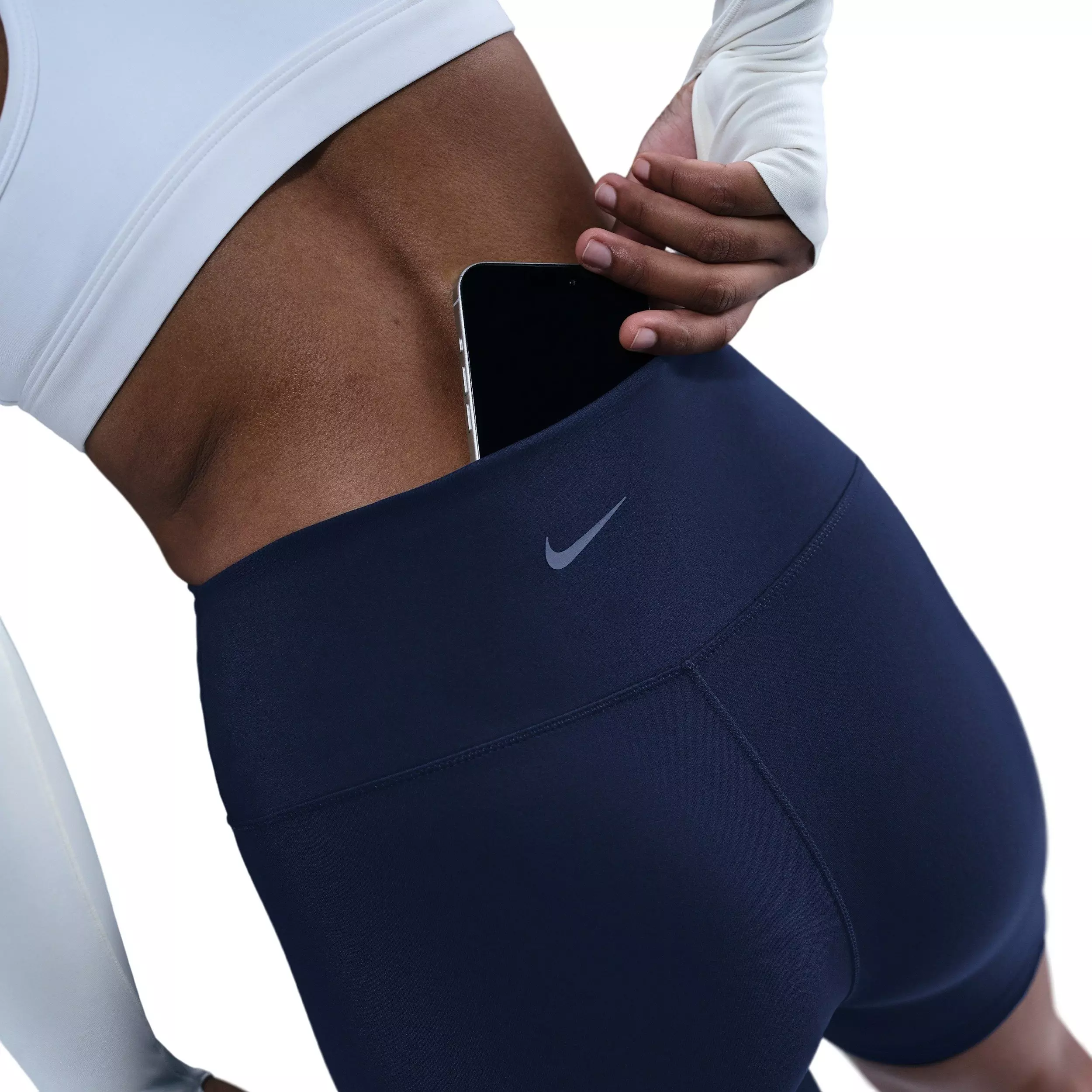 Nike Women's One High-Waisted 5" Biker Shorts -Navy - NAVY