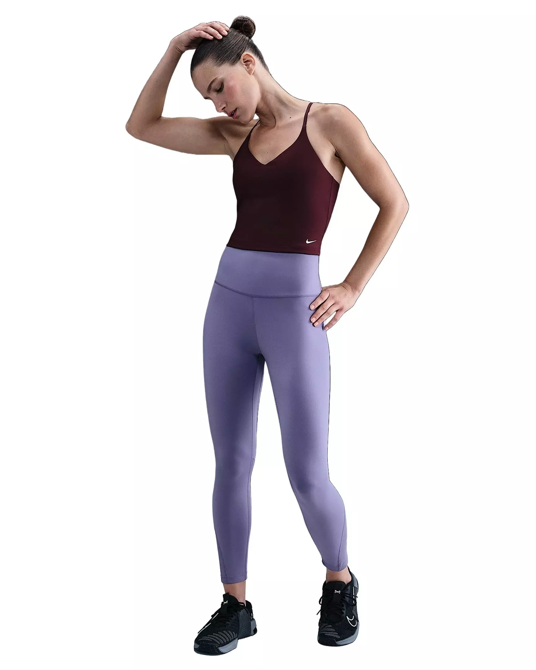 Nike Women's Indy Light-Support Padded Sports Bra Tank -Burgundy - BURGUNDY