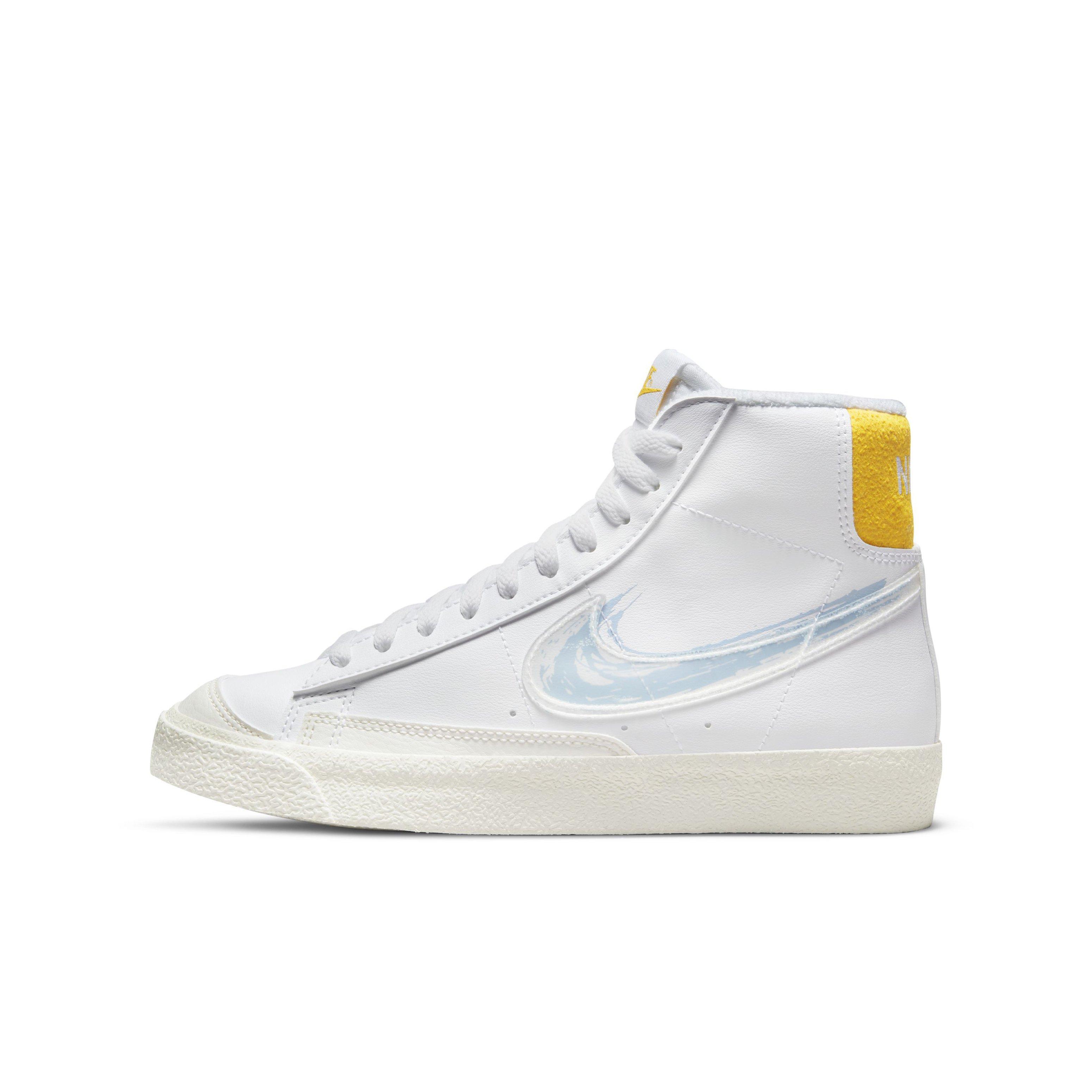 Nike Blazer Mid '77 "White/Royal Tint/Solar Flare/Sail" Grade School Boys' Shoe - WHITE Thumbnail View 2