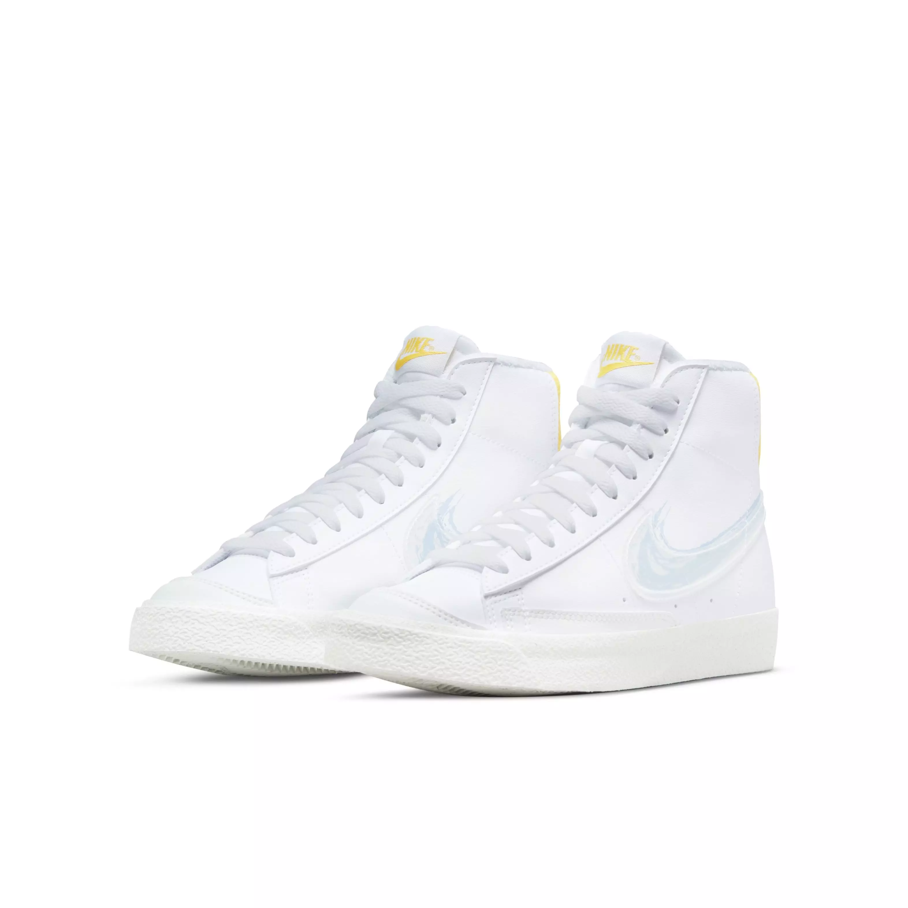 Nike Blazer Mid '77 "White/Royal Tint/Solar Flare/Sail" Grade School Boys' Shoe - WHITE