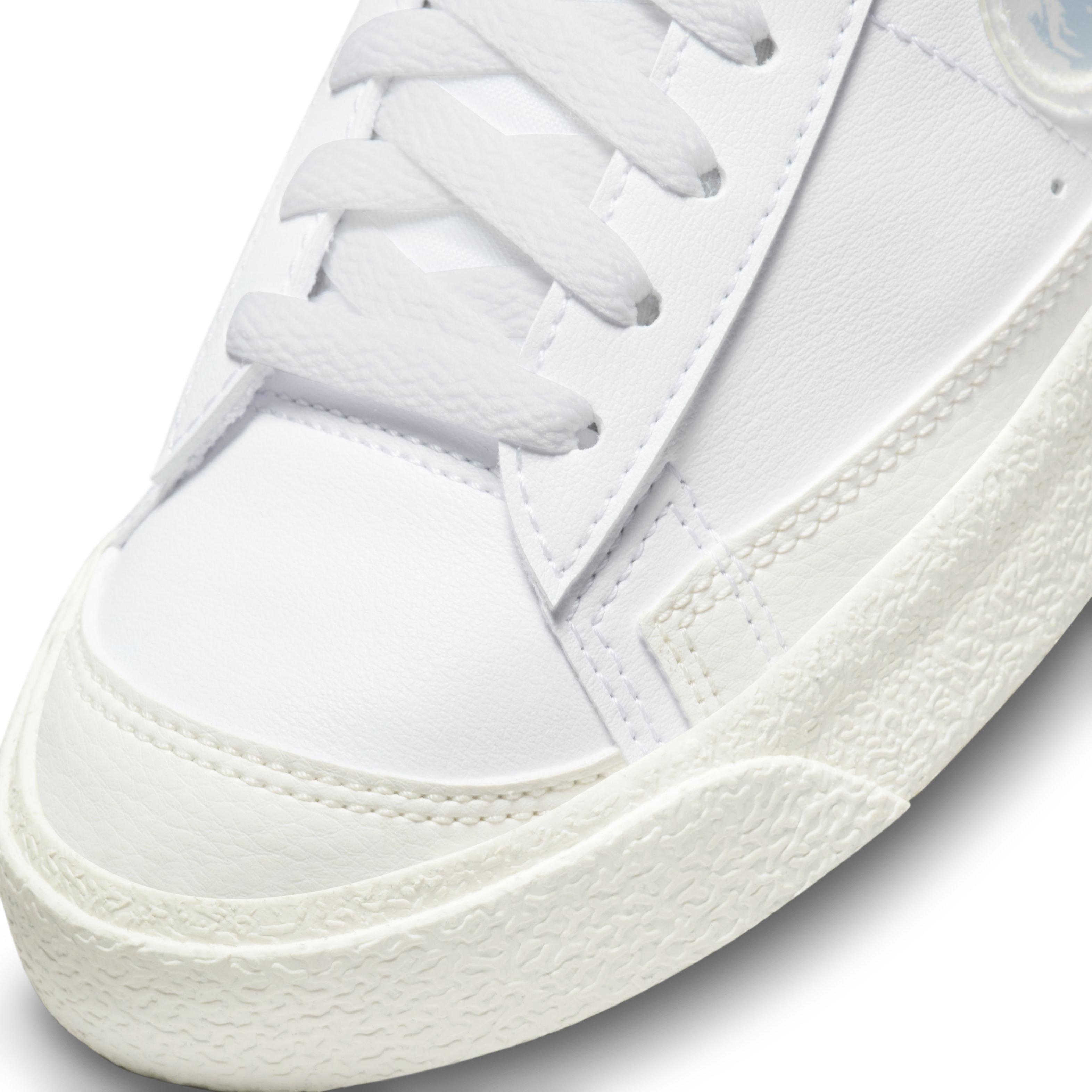 Nike Blazer Mid '77 "White/Royal Tint/Solar Flare/Sail" Grade School Boys' Shoe - WHITE Thumbnail View 7