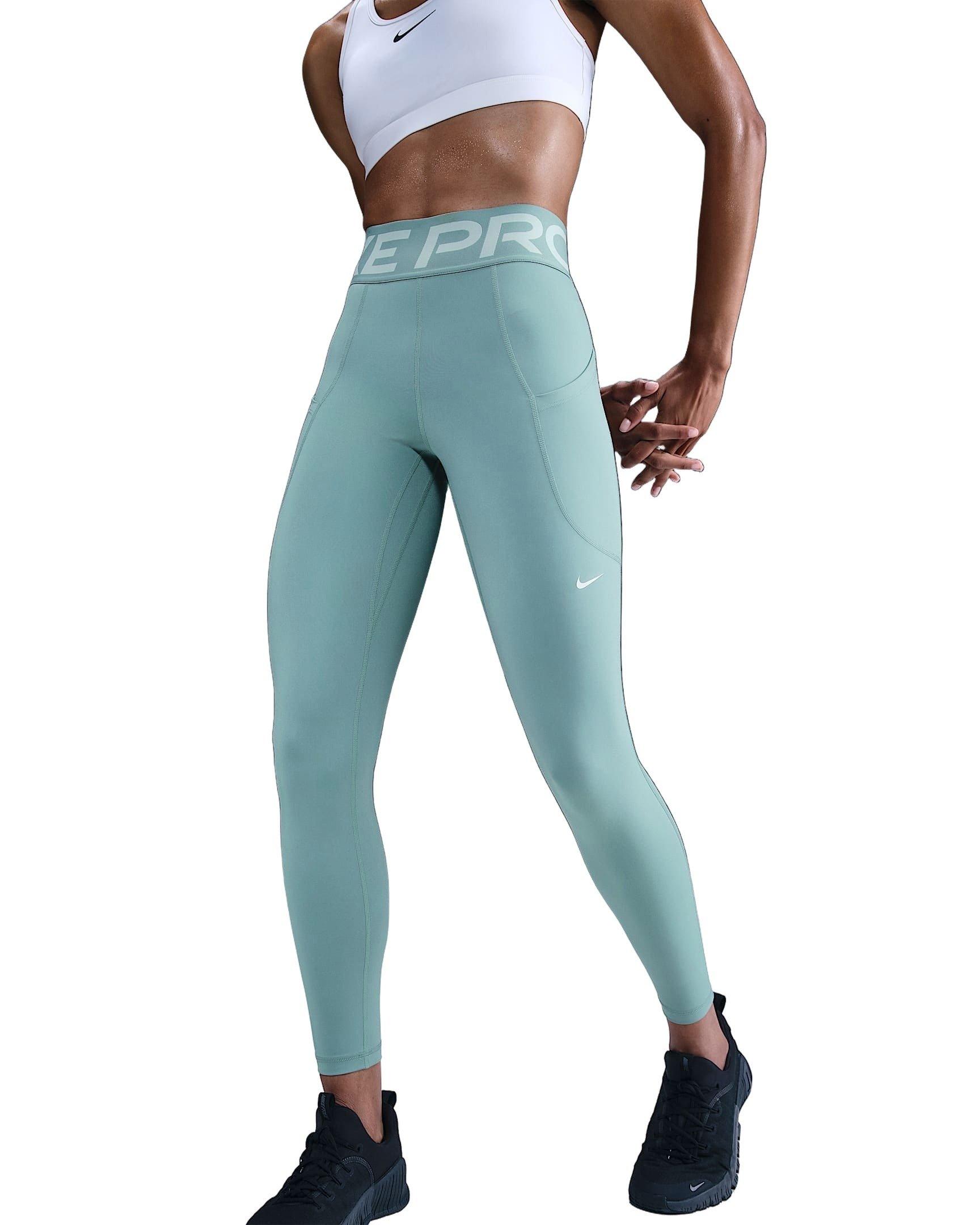 Nike Women's Pro Sculpt High-Waisted 7/8 Leggings with Pockets -Green - GREEN Thumbnail View 1