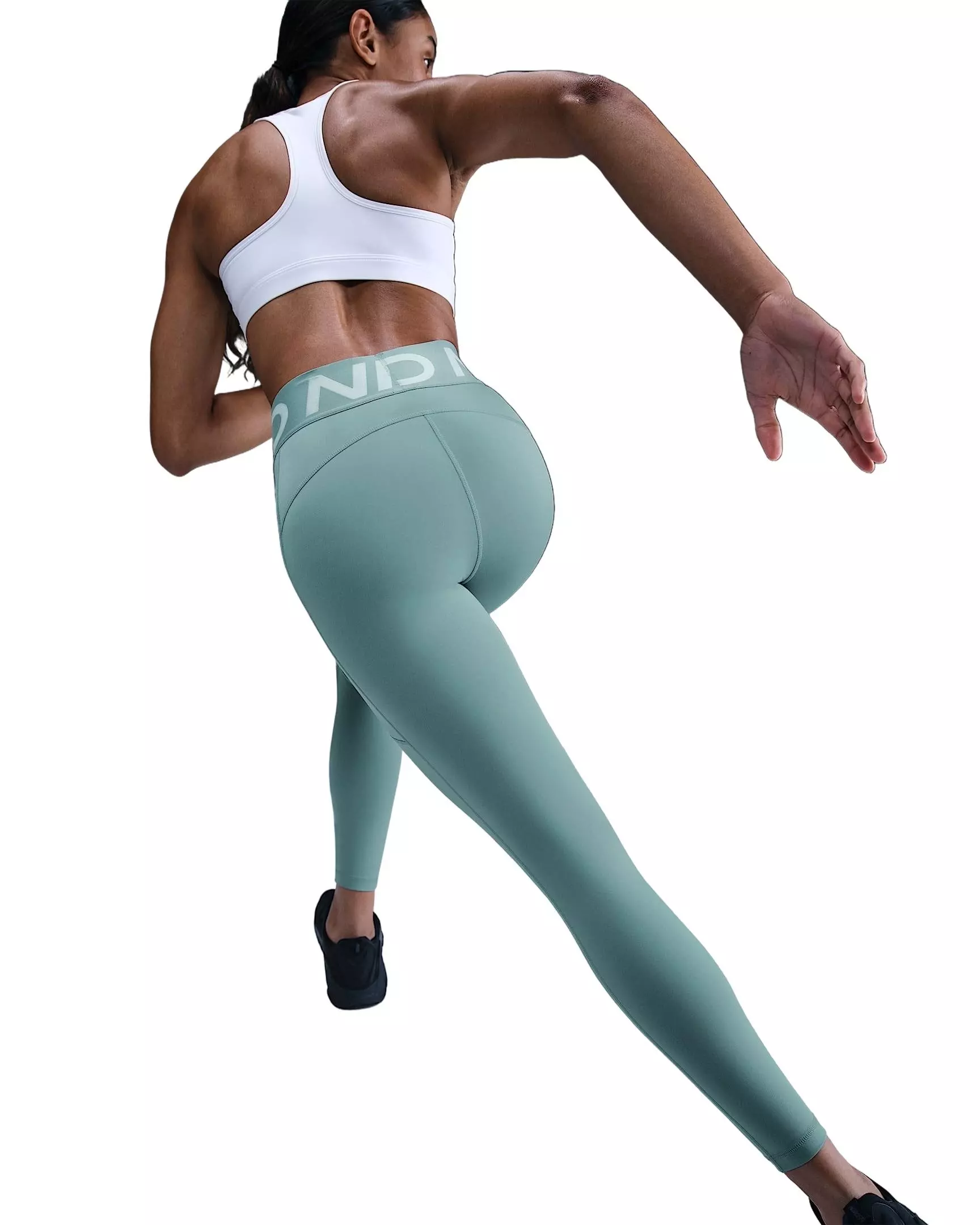 Nike Women's Pro Sculpt High-Waisted 7/8 Leggings with Pockets -Green - GREEN