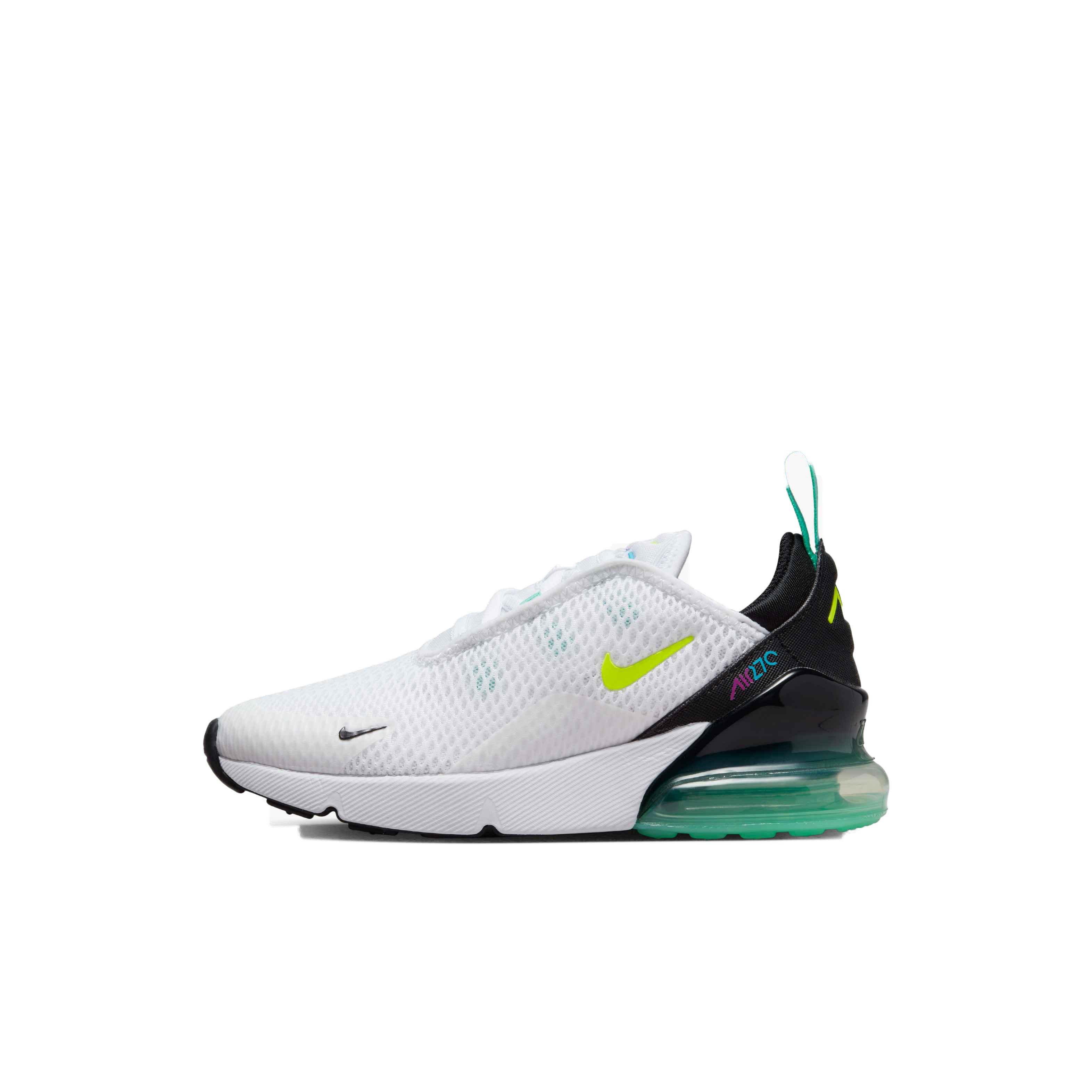 Nike Air Max 270 React White/Laser Blue Grade School Kid's Shoes -  Hibbett