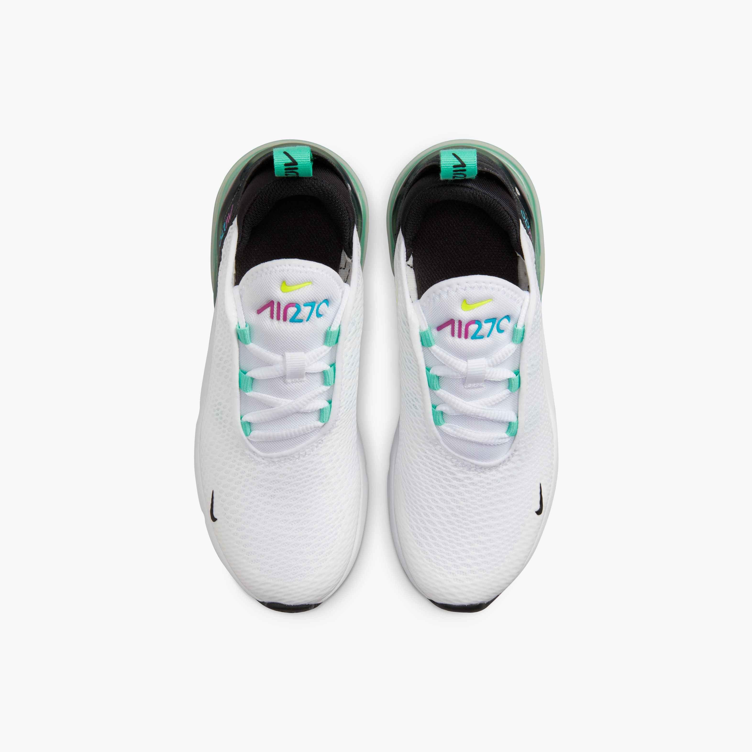 Nike Air Max 270 React White/Laser Blue Grade School Kid's Shoes -  Hibbett