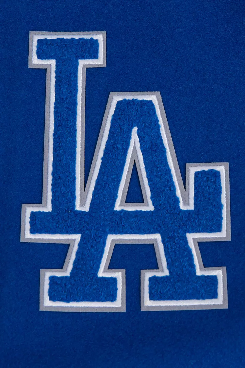 Pro Standard Men's MLB Los Angeles Dodgers Old English Rib Wool Varsity Jacket -Blue/White - BLUE/WHITE
