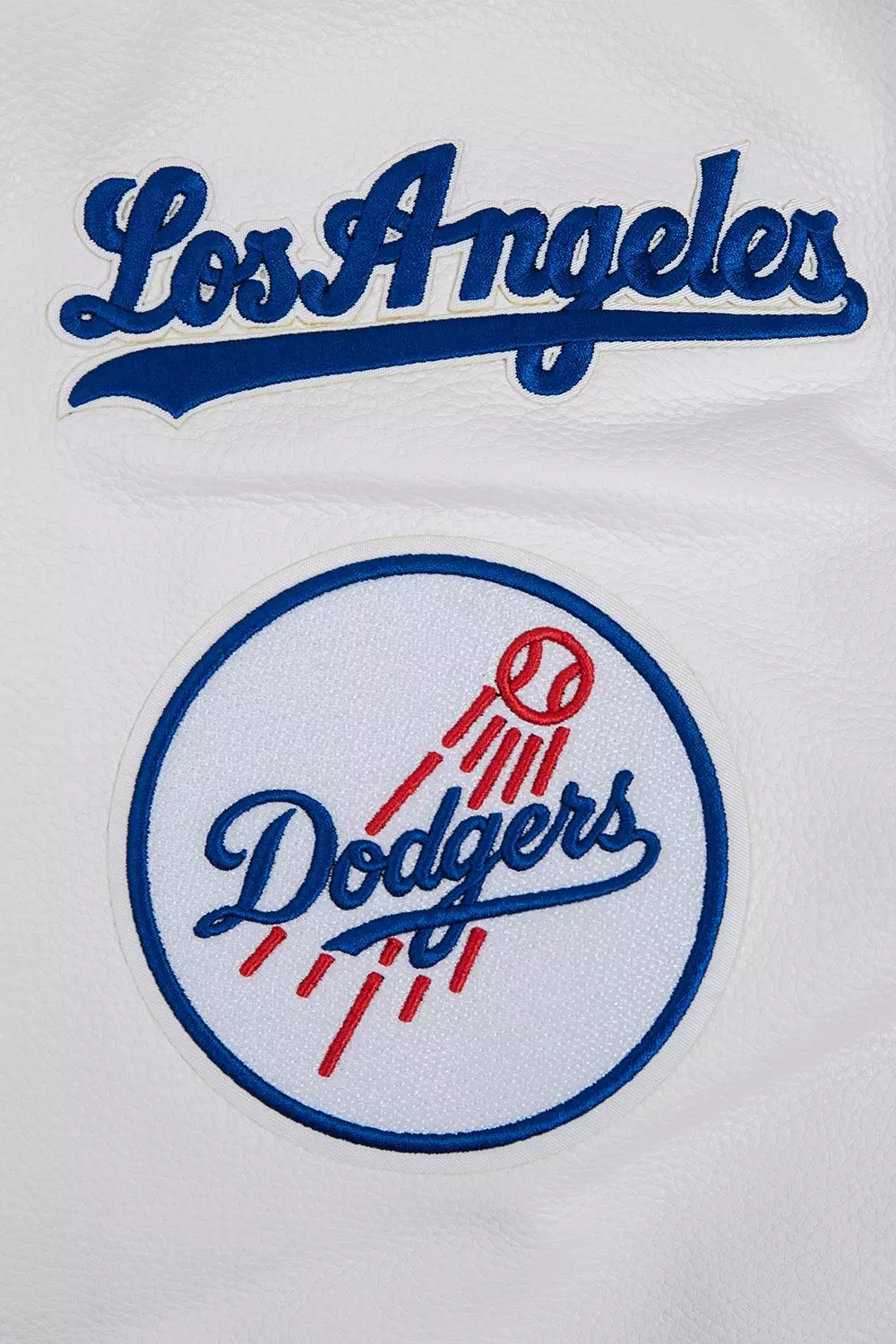 Pro Standard Men's MLB Los Angeles Dodgers Old English Rib Wool Varsity Jacket - Blue/White - BLUE/WHITE