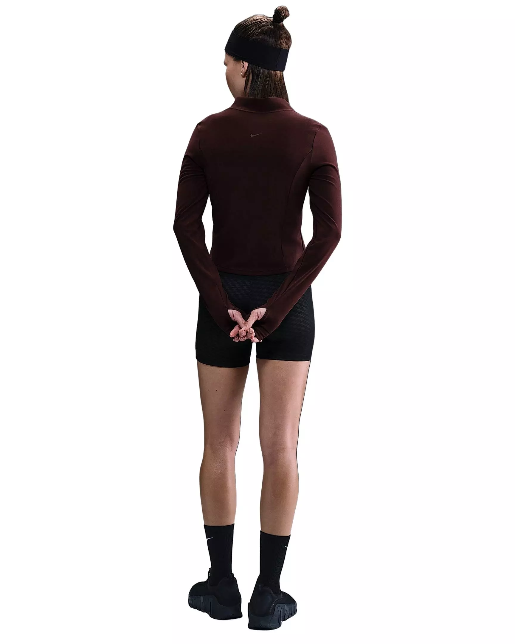 Nike Women's Zenvy Dri-FIT Full-Zip Long-Sleeve Jacket - Burgundy - BURGUNDY