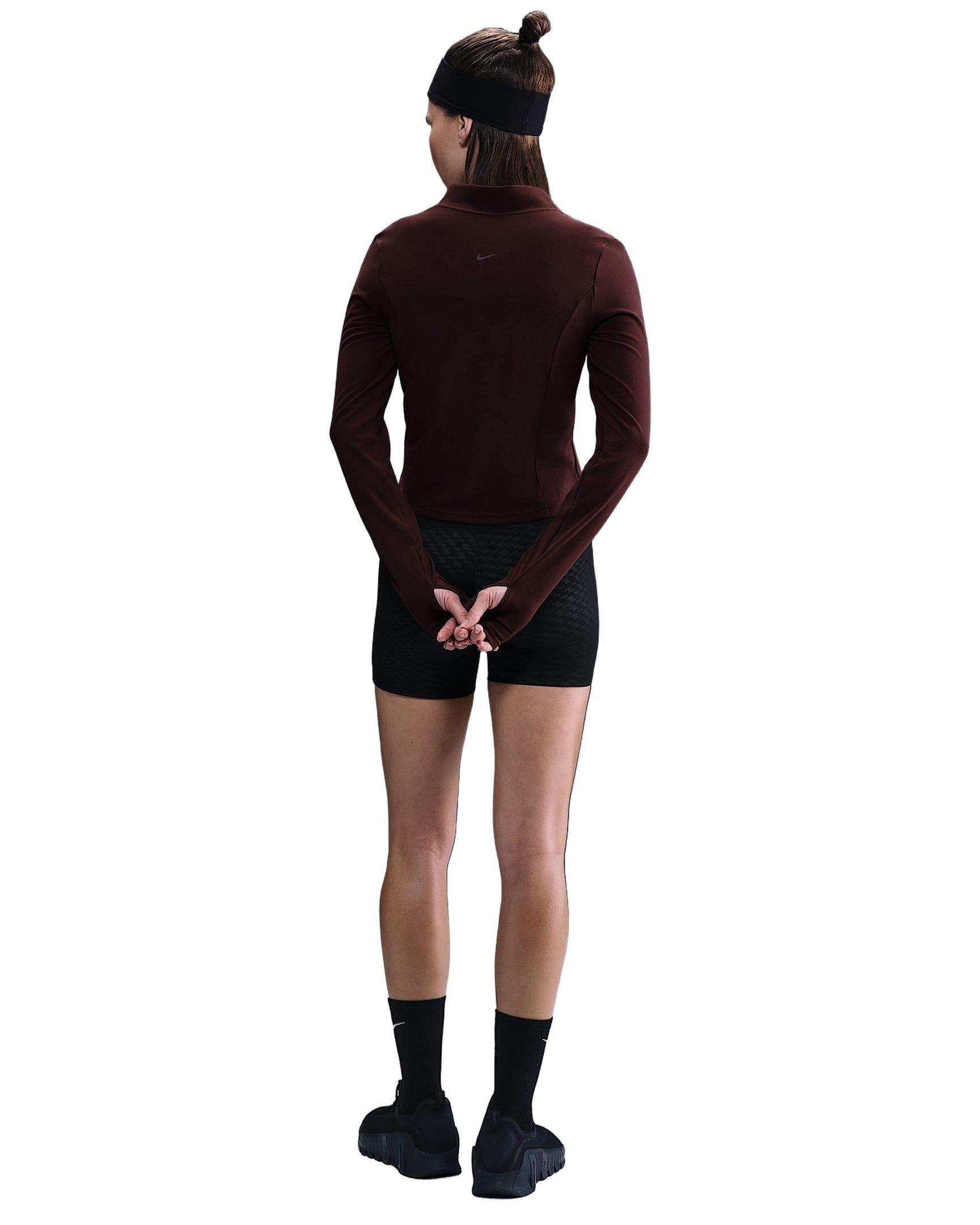 Nike Women's Zenvy Dri-FIT Full-Zip Long-Sleeve Jacket -Burgundy - BURGUNDY Thumbnail View 5