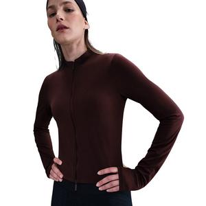 Nike Women's Zenvy Dri-FIT Full-Zip Long-Sleeve Jacket -Burgundy