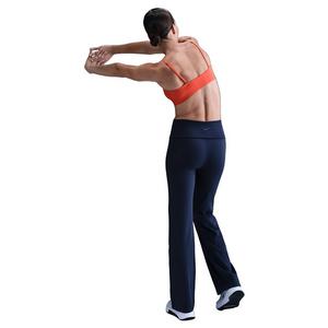 Nike Women's One Dri-FIT High-Waisted Fold-Over Pants -Navy