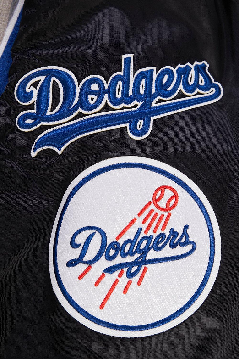 Pro Standard Men's MLB Los Angeles Dodgers Mashup Rib Satin Jacket -Black/Blue - BLACK/BLUE Thumbnail View 9
