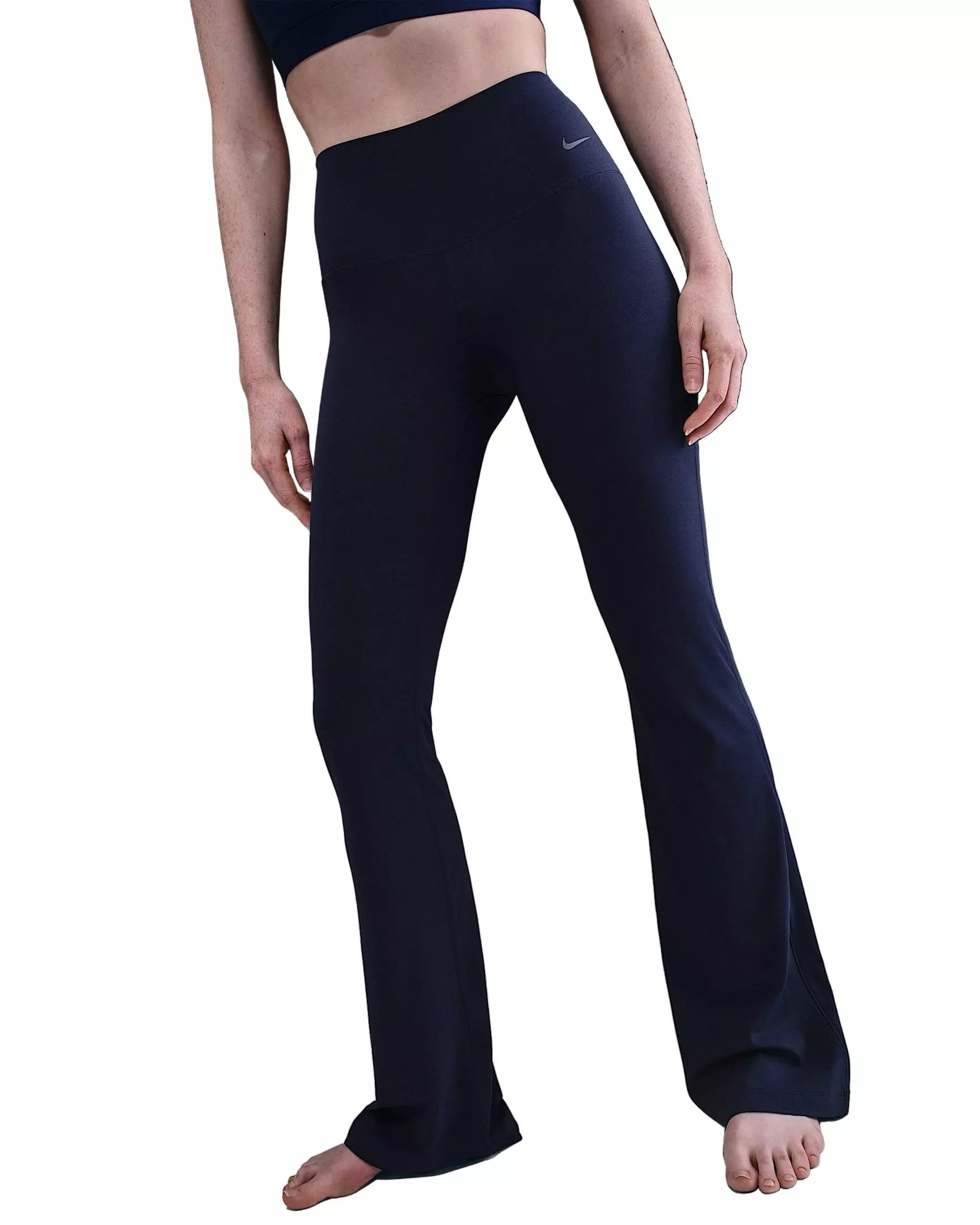 Nike Women's Zenvy High-Waisted Flared Leggings - Navy - NAVY