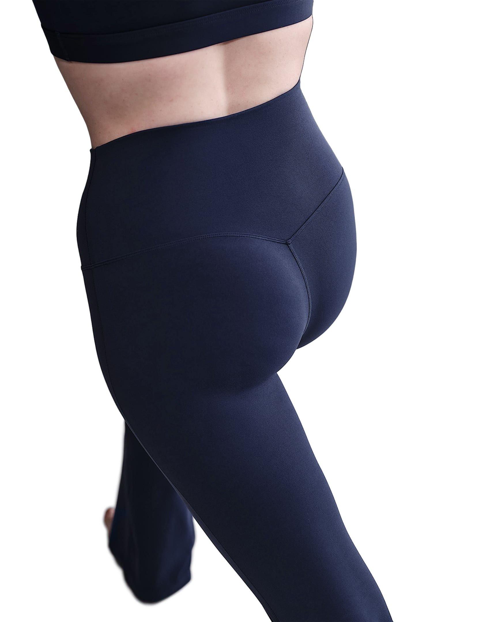 Nike Women's Zenvy High-Waisted Flared Leggings -Navy - NAVY Thumbnail View 2