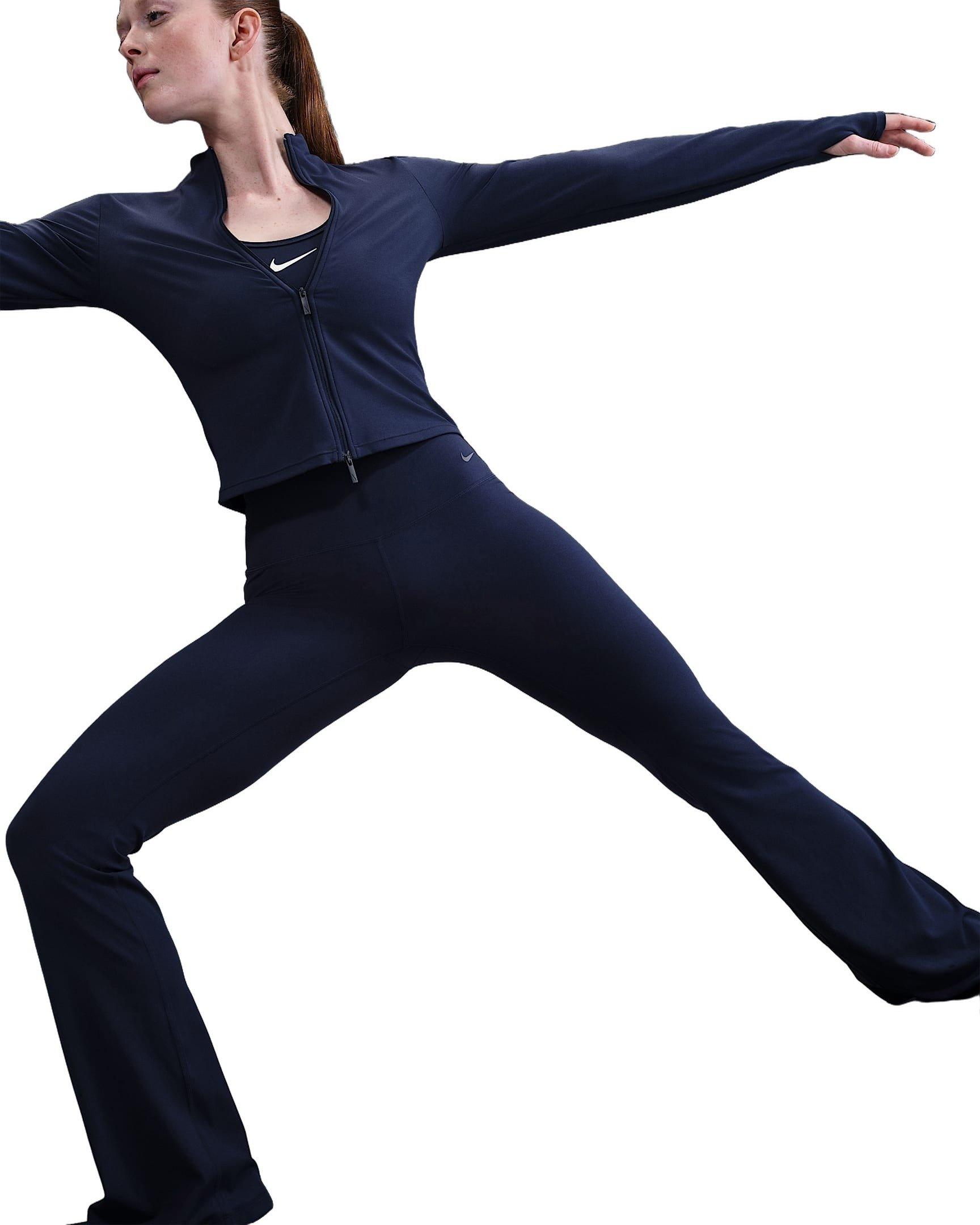 Nike Women's Zenvy High-Waisted Flared Leggings - Navy - NAVY Thumbnail View 3