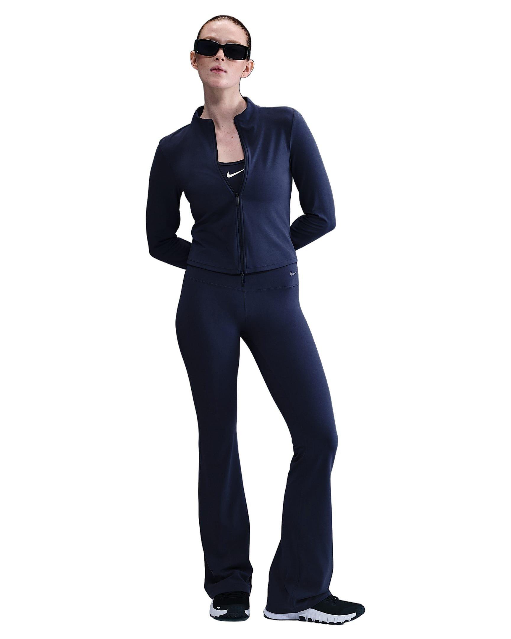 Nike Women's Zenvy High-Waisted Flared Leggings -Navy - NAVY Thumbnail View 5