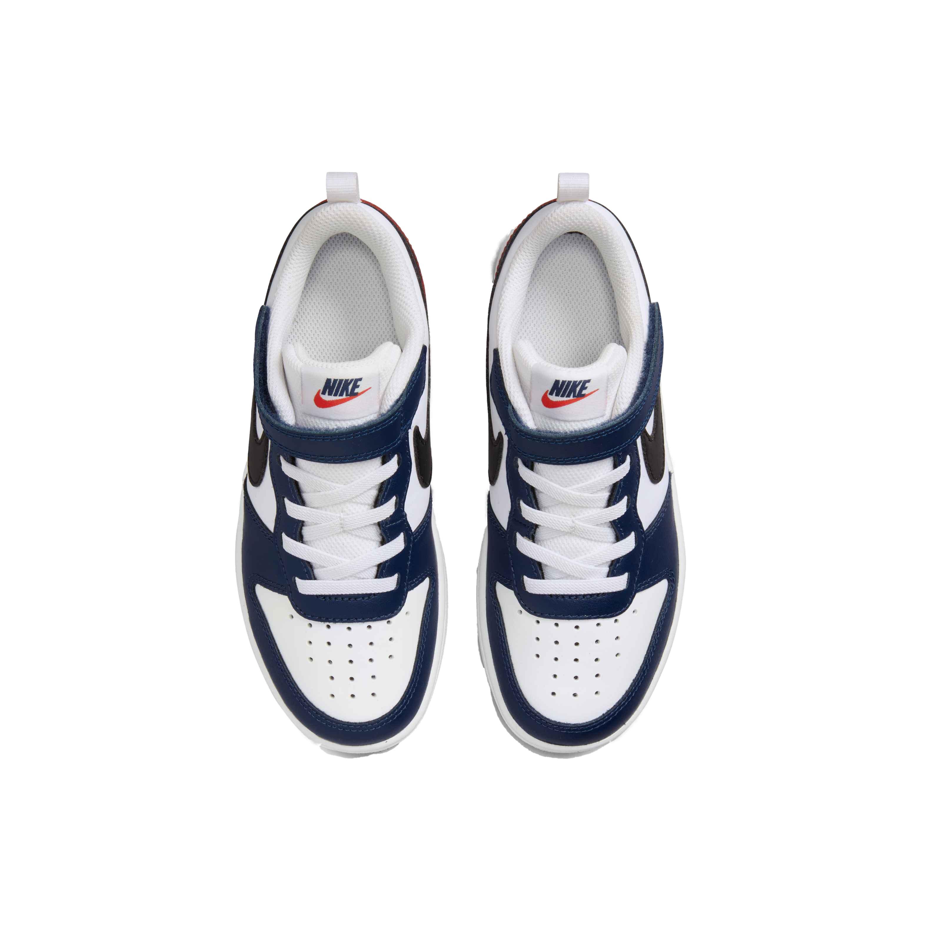 Nike Court Borough Low 2 BPV Preschool Boys' White/Black/Midnight Navy Shoe