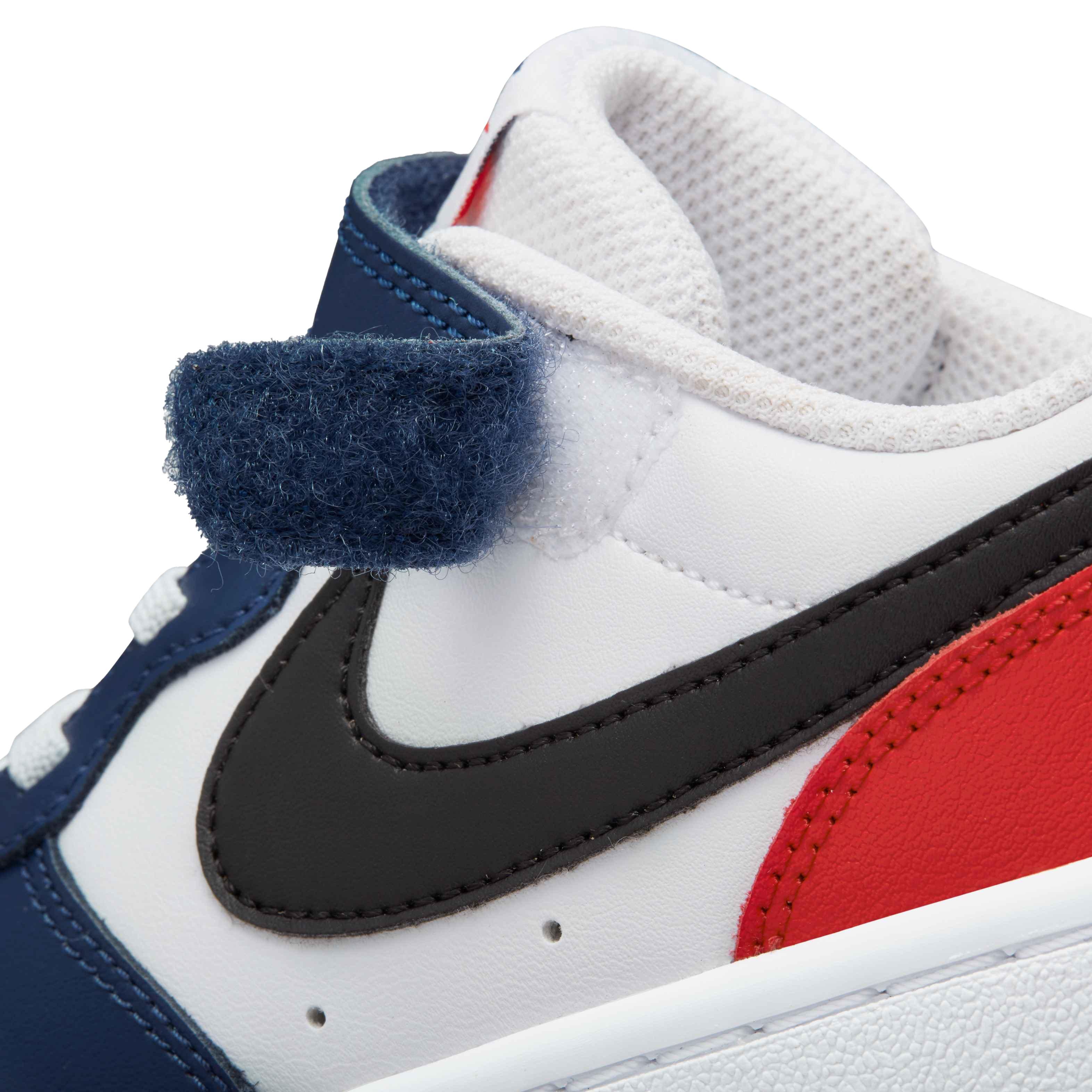 Nike Court Borough Low 2 BPV Preschool Boys' White/Black/Midnight Navy Shoe