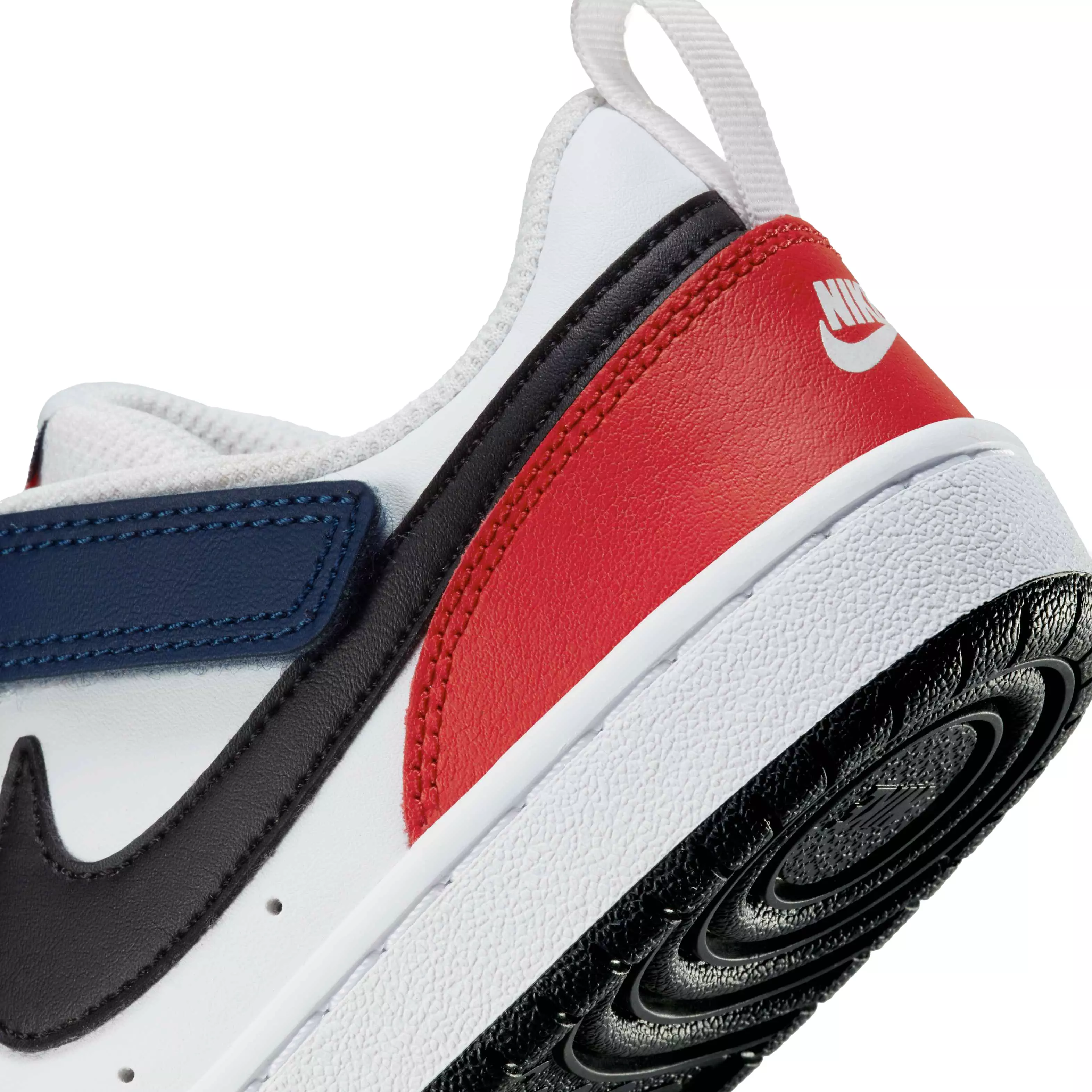Nike Court Borough Low 2 BPV "White/Black/Midnight Navy" Preschool Boys' Shoe - WHITE