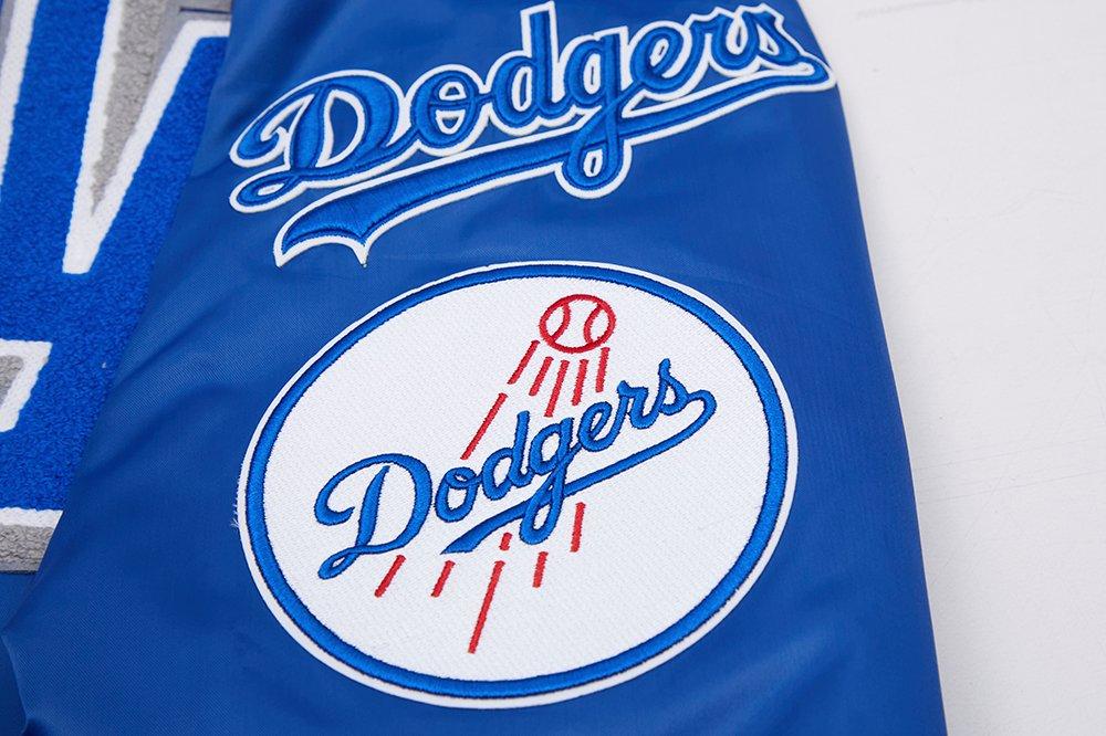Pro Standard Men's MLB Los Angeles Dodgers Mashup Rib Satin Jacket -Blue - BLUE Thumbnail View 10
