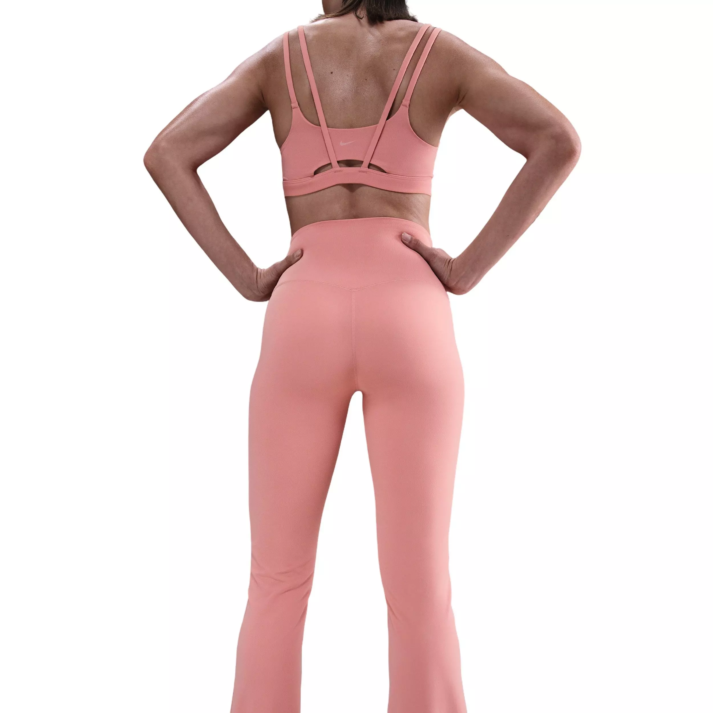 Nike Women's Zenvy High-Waisted Flared Leggings -Pink - PINK