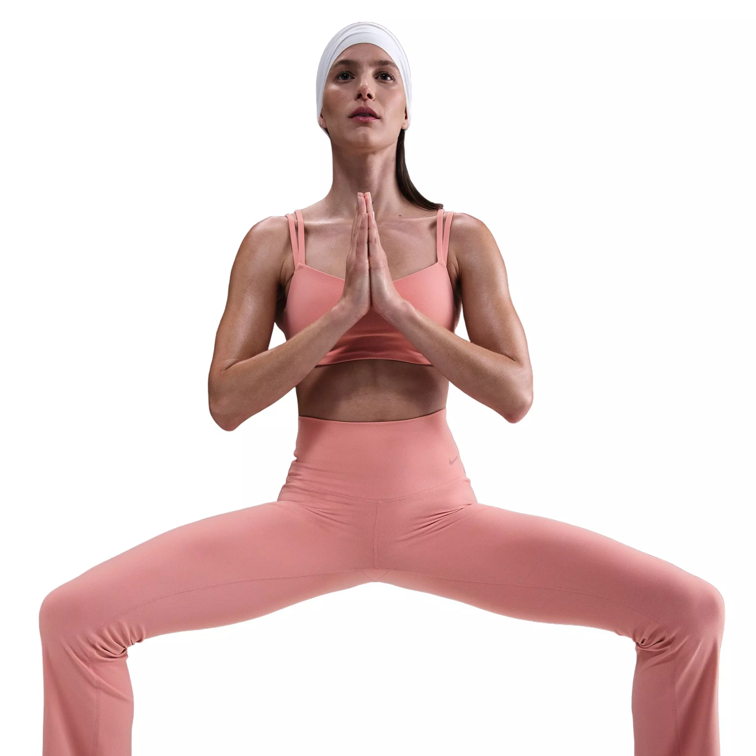 Nike Women's Zenvy High-Waisted Flared Leggings -Pink - PINK