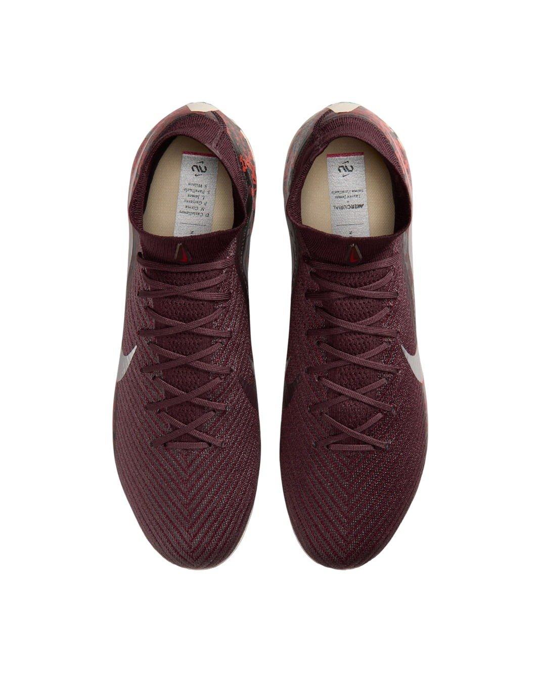 Nike United Mercurial Superfly 10 Elite FG "Burgundy Crush/Red/Fossil/Silver" Men's Soccer Cleat - BURGUNDY/RED/FOSSIL/SILVER Thumbnail View 4