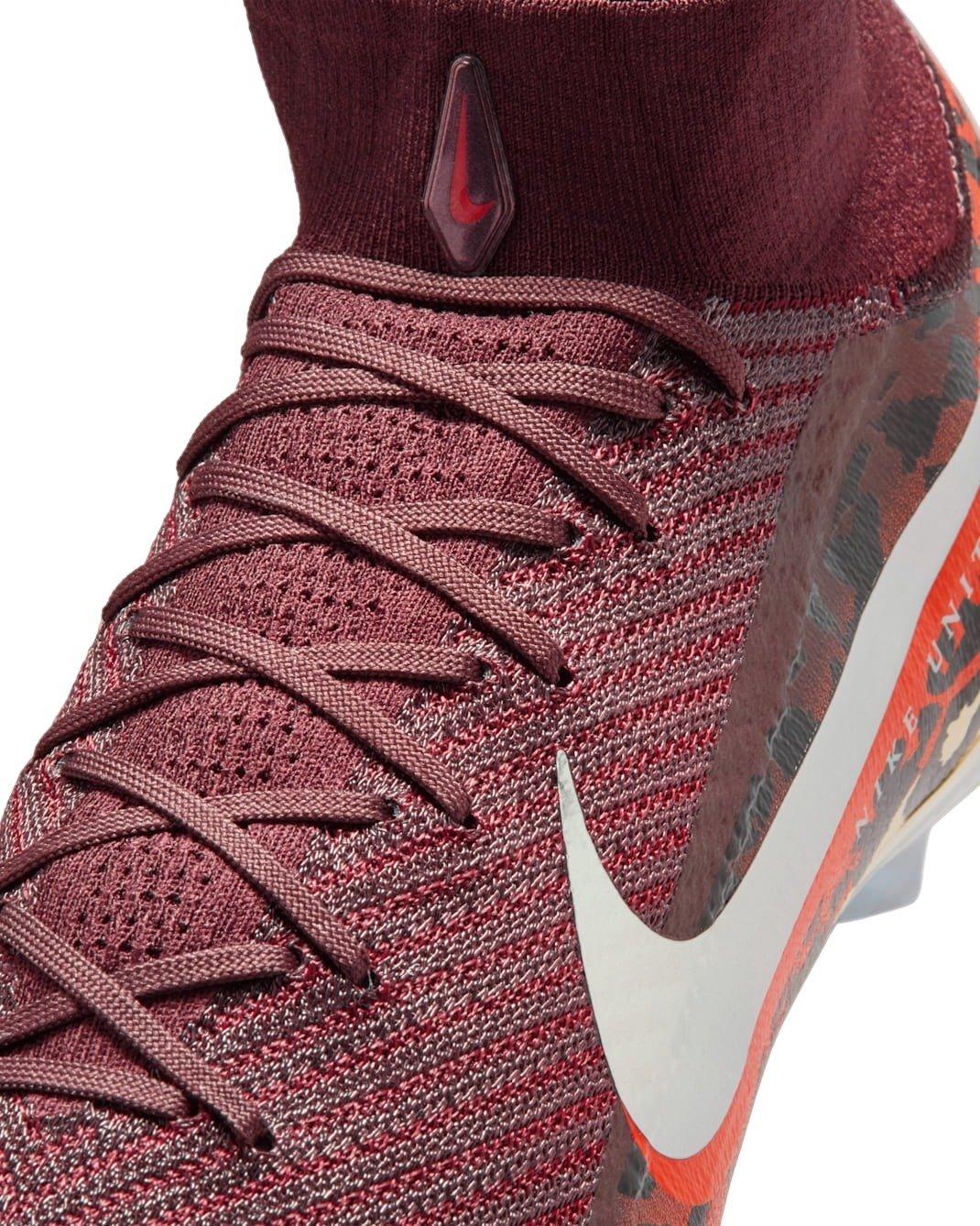 Nike United Mercurial Superfly 10 Elite FG "Burgundy Crush/Red/Fossil/Silver" Men's Soccer Cleat - BURGUNDY/RED/FOSSIL/SILVER Thumbnail View 7