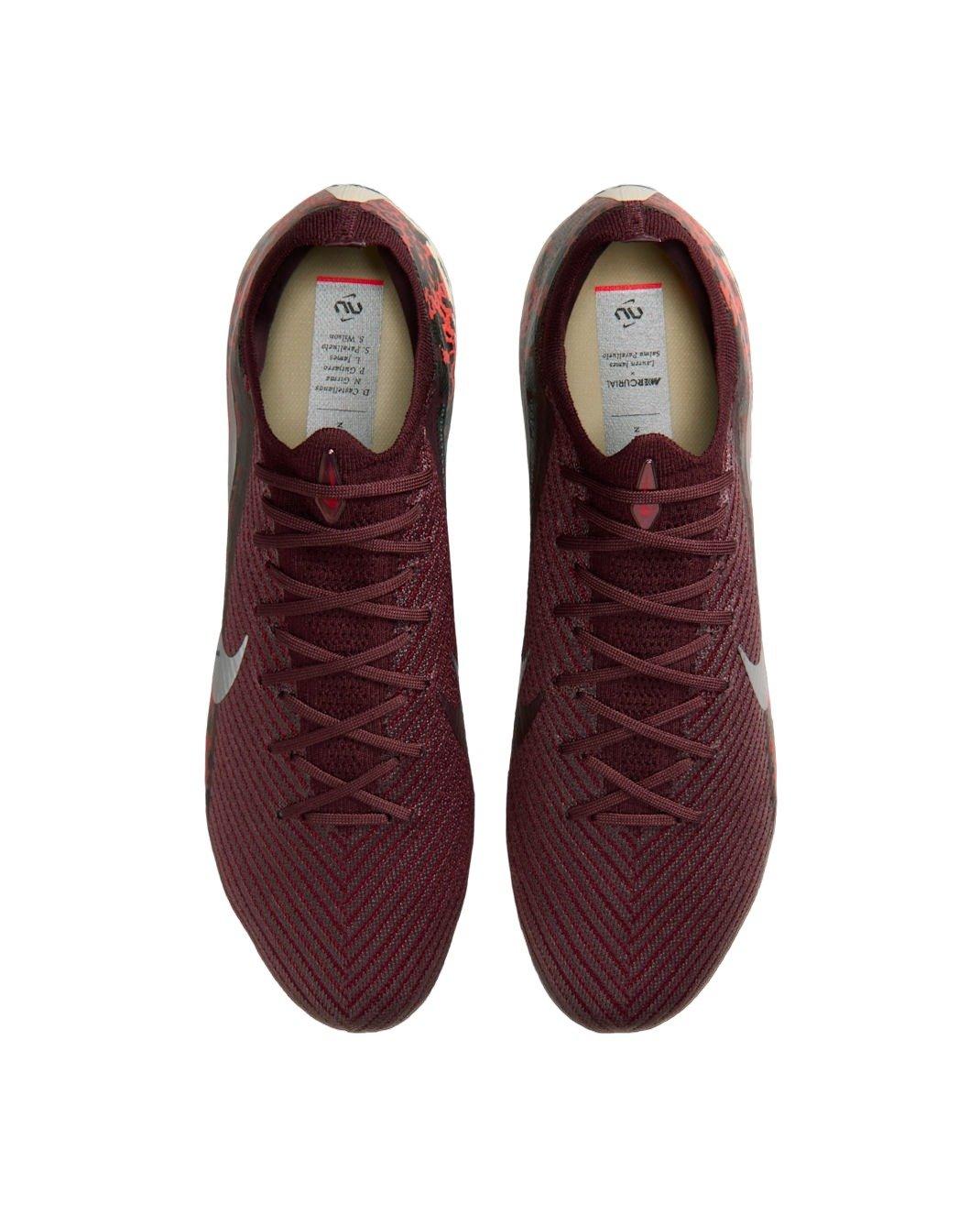 Nike United Mercurial Vapor 16 Elite FG "Burgundy Crush/Red/Fossil/Silver" Men's Soccer Cleat - BURGUNDY/RED/FOSSIL/SILVER Thumbnail View 4